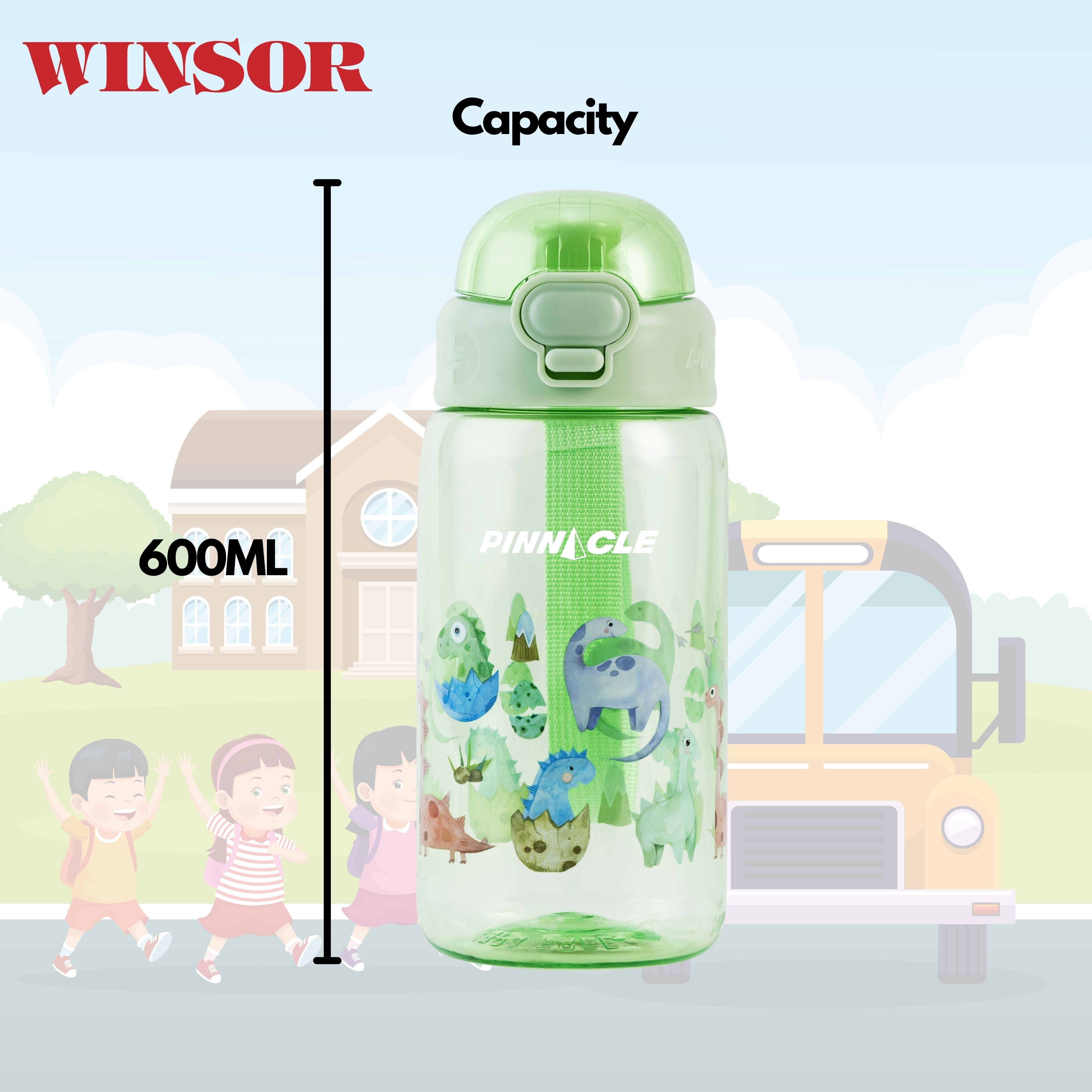 Pinnacle Promist Water Bottle for Kids With Straw & carrying strap - 600ML - Green | WPHY G-1022