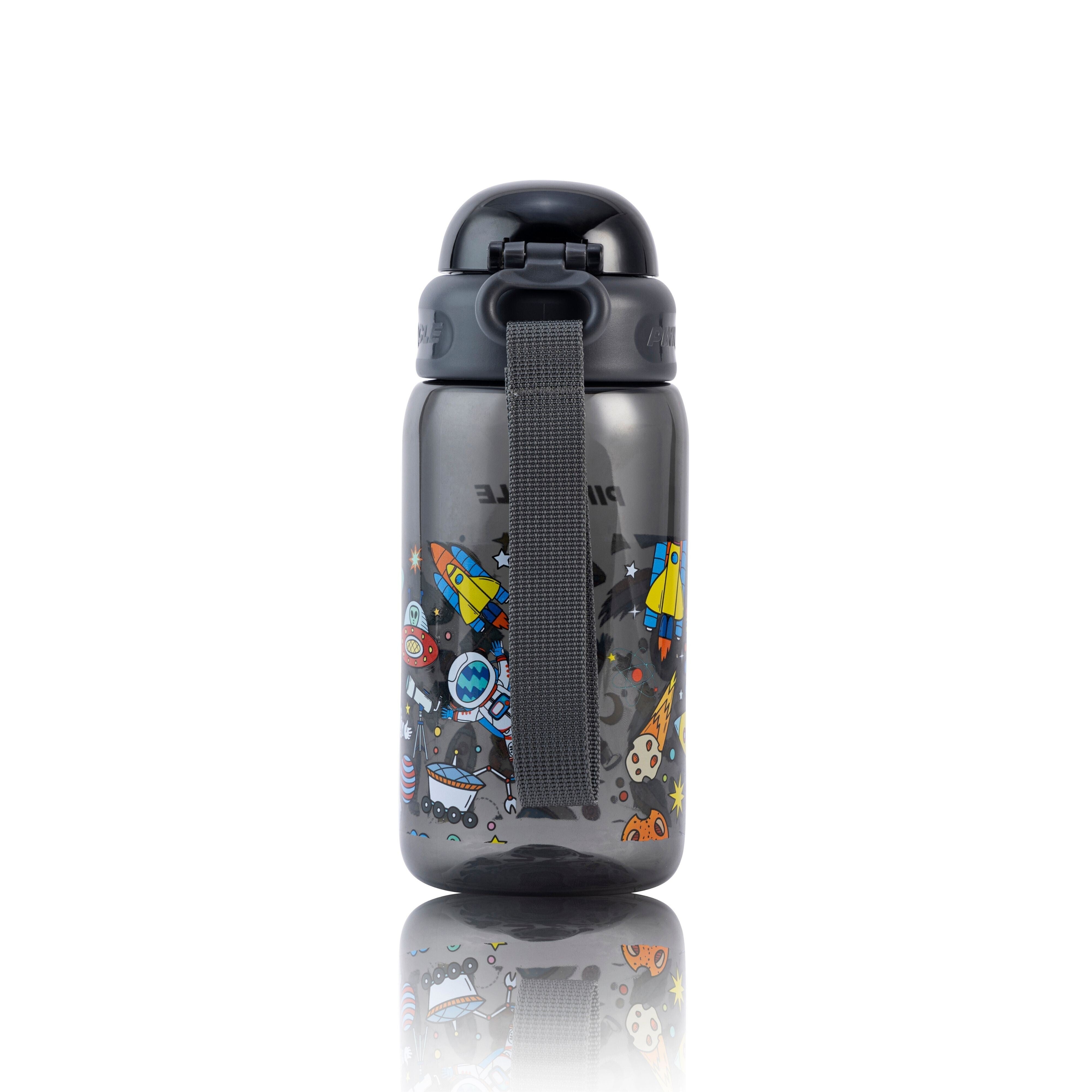 Pinnacle Promist Water Bottle for Kids With Straw & carrying strap - 600ML - Grey | WPHY O-1023