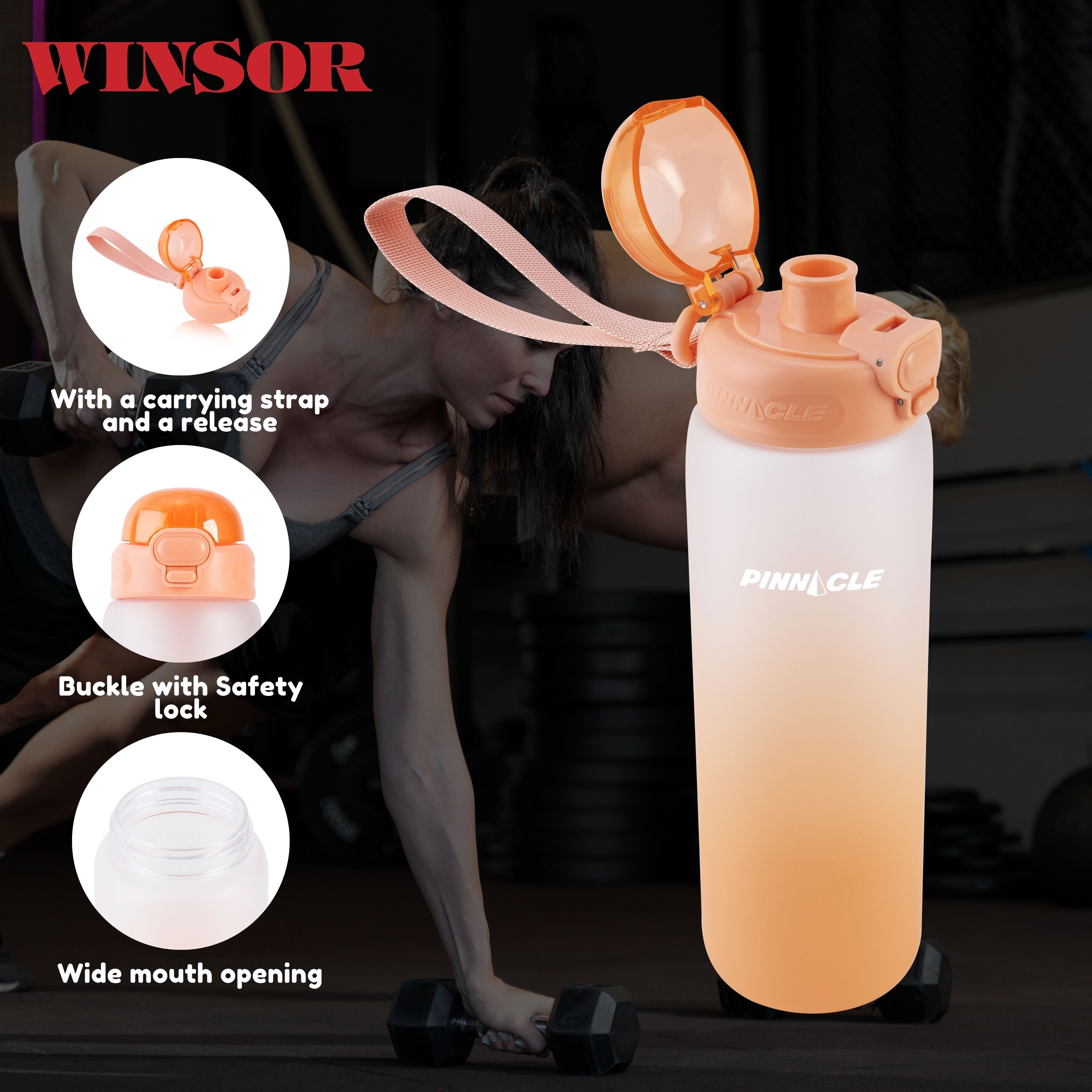 Pinnacle Promist Large Water Bottle 1L (Orange) | WPHY S-1026