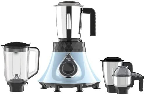 Preethi Storm Smart Mixer Grinder Blue/Black | Multifunctional Grinder with Stainless Steel Jars & Blades | PREETHI-MG-249/00