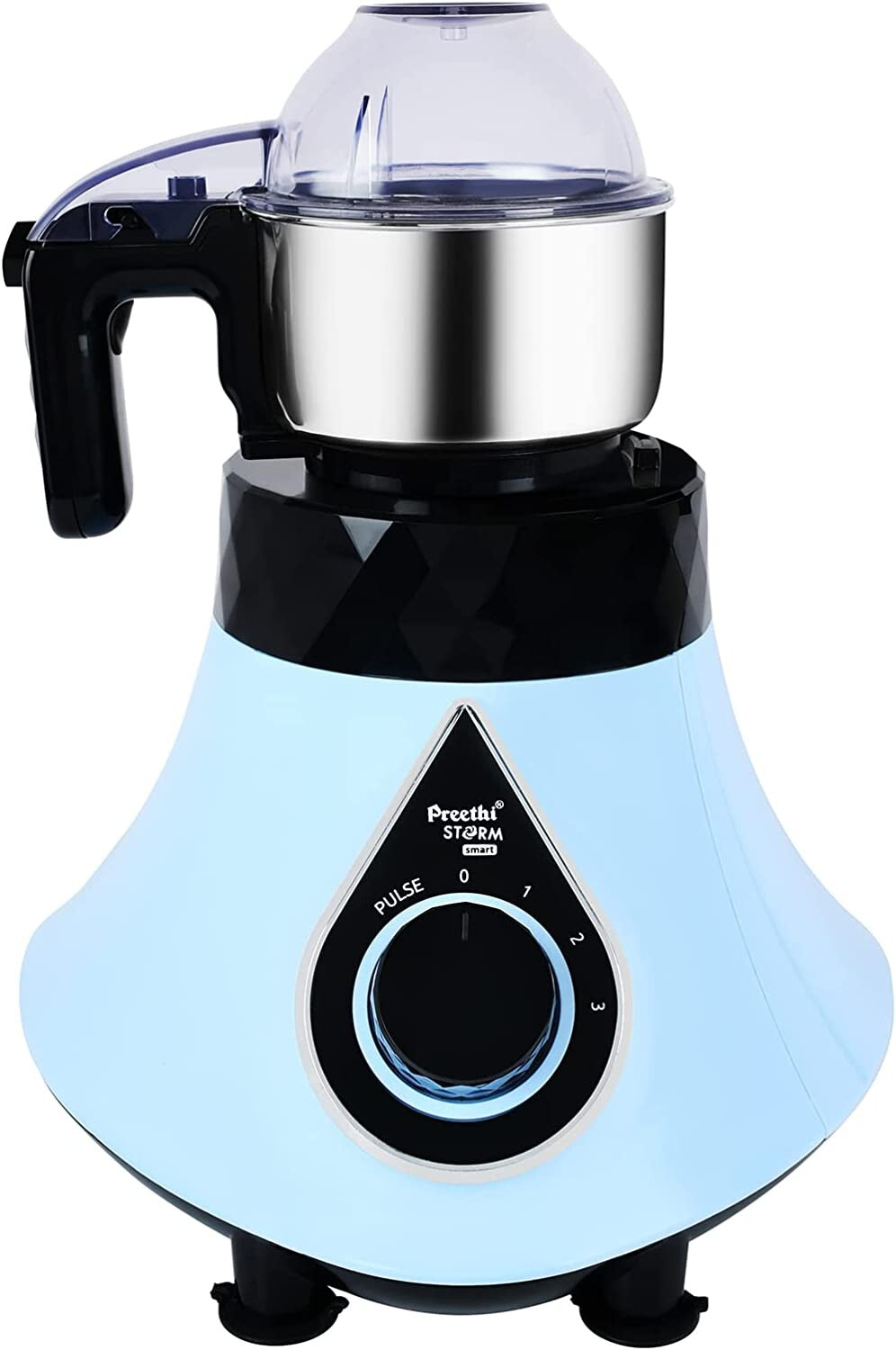 Preethi Storm Smart Mixer Grinder Blue/Black | Multifunctional Grinder with Stainless Steel Jars & Blades | PREETHI-MG-249/00