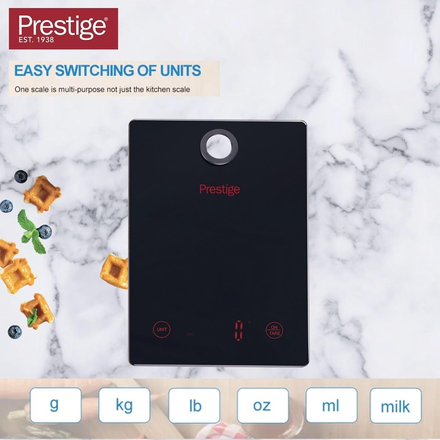 Prestige Digital Kitchen Scale LED Display - Black | PR81006