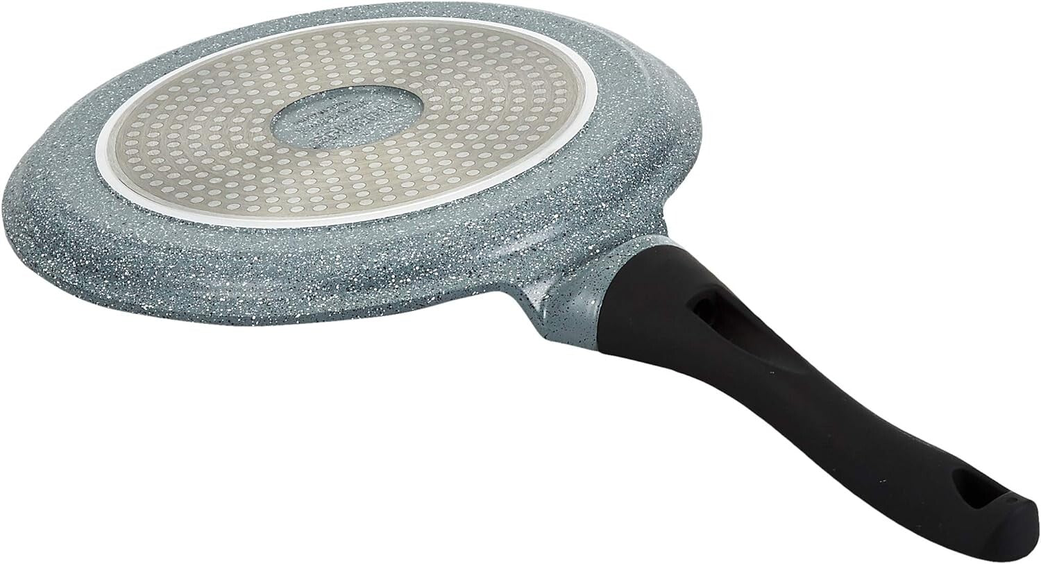 Prestige Cast Aluminium 32 CM Speckled Tawa|Long Lasting Non Stick Coating|Non Slip Bakelite Handle|Induction Compatible | Grey - PR15868