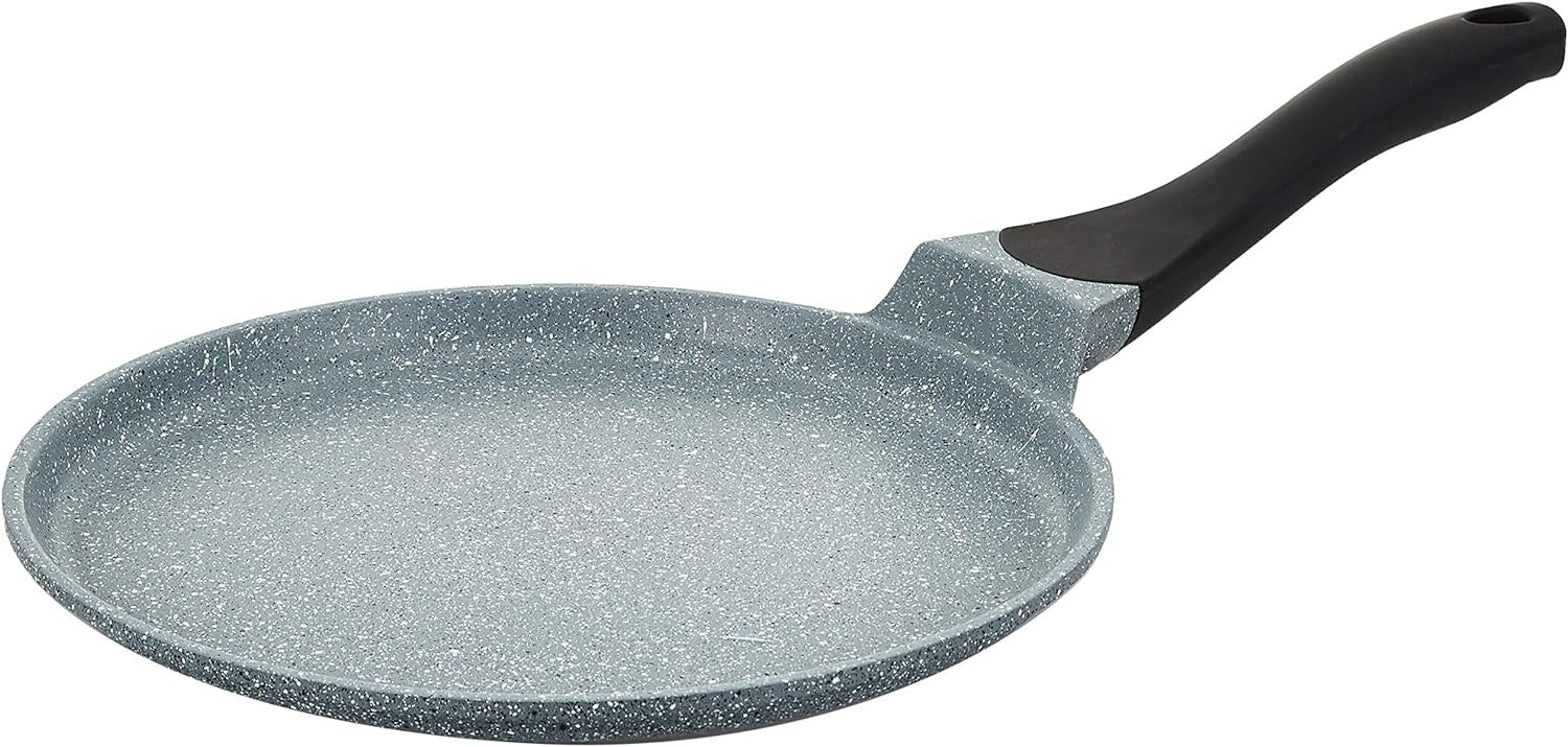 Prestige Cast Aluminium 32 CM Speckled Tawa|Long Lasting Non Stick Coating|Non Slip Bakelite Handle|Induction Compatible | Grey - PR15868
