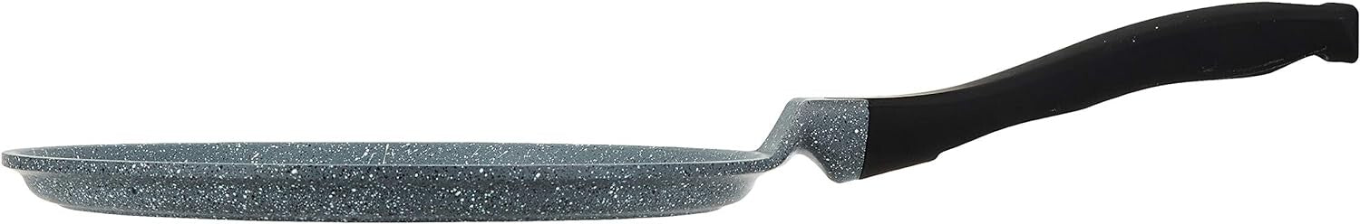 Prestige Cast Aluminium 32 CM Speckled Tawa|Long Lasting Non Stick Coating|Non Slip Bakelite Handle|Induction Compatible | Grey - PR15868