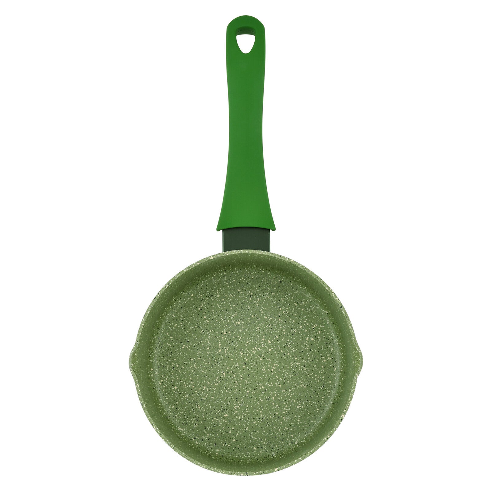 Prestige Essentials Granite Milk Pan 16Cm | Granite Coated Pan for Milk | Cast Aluminium Cookware | Green - PR81121