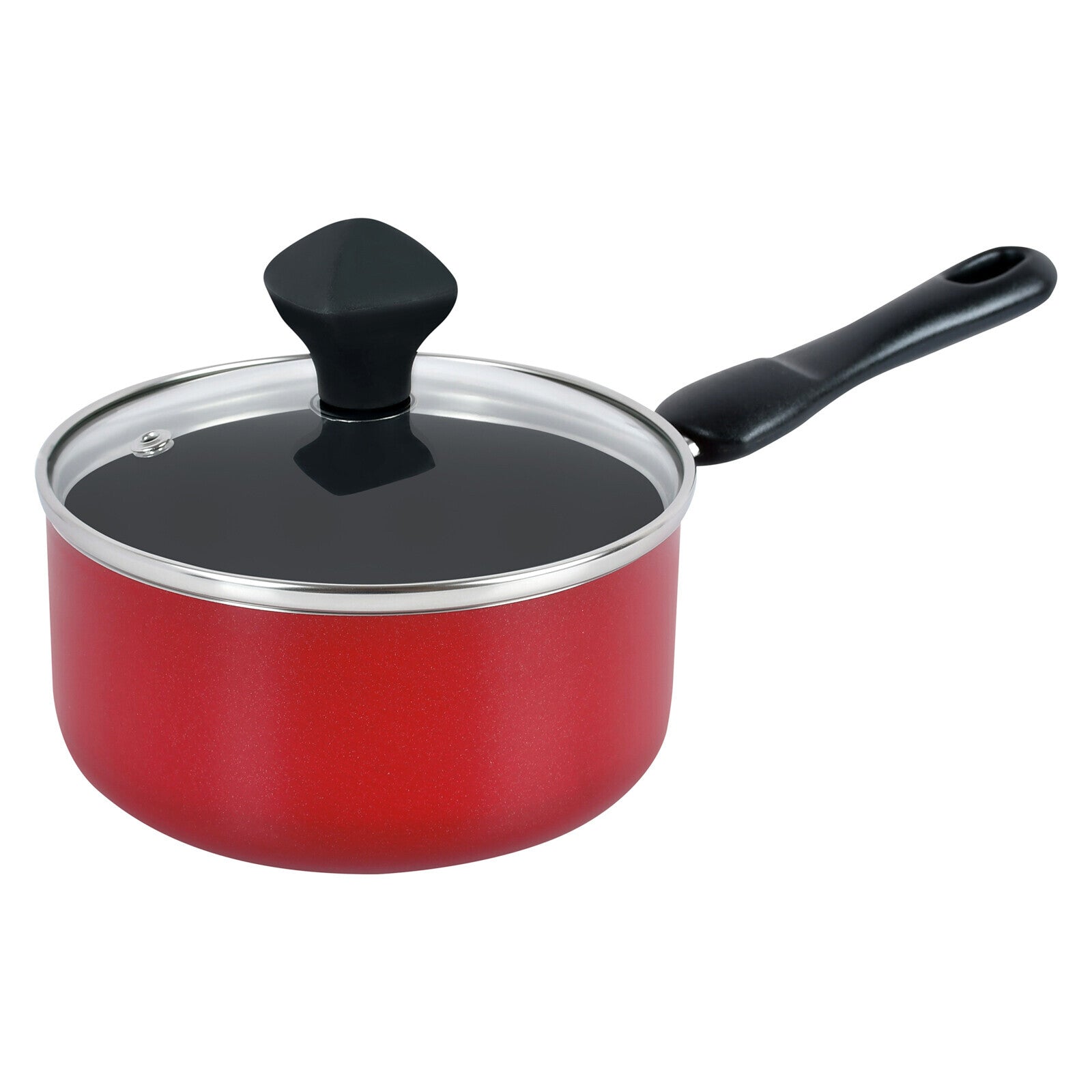 Prestige Value Pack Non-Stick Cast Aluminium Cookware sets 8 Pcs | Pots and Pans Set | Stock Pot Set | Milk Pan | Fry Pan | PR21952 - Red