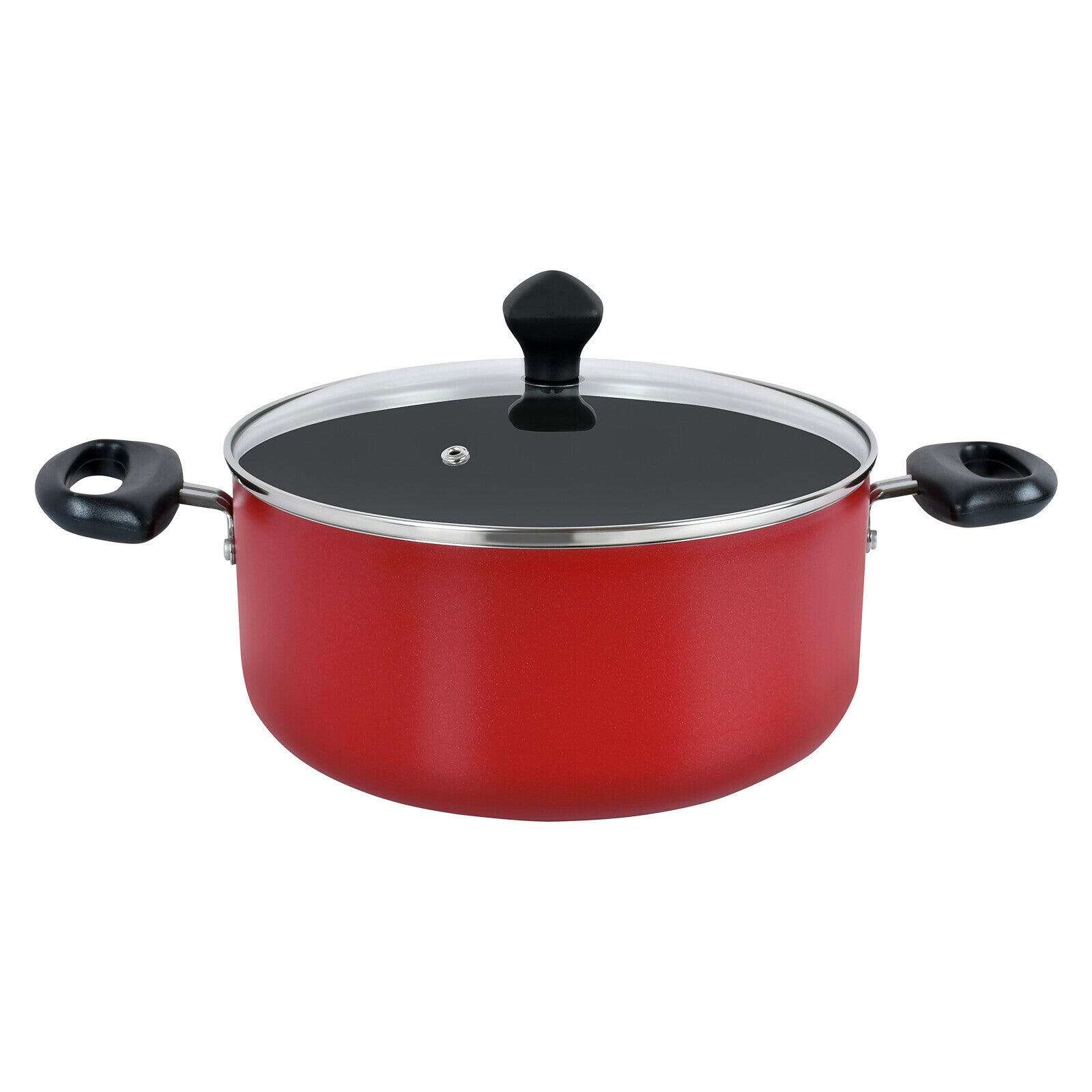 Prestige Value Pack Non-Stick Cast Aluminium Cookware sets 8 Pcs | Pots and Pans Set | Stock Pot Set | Milk Pan | Fry Pan | PR21952 - Red