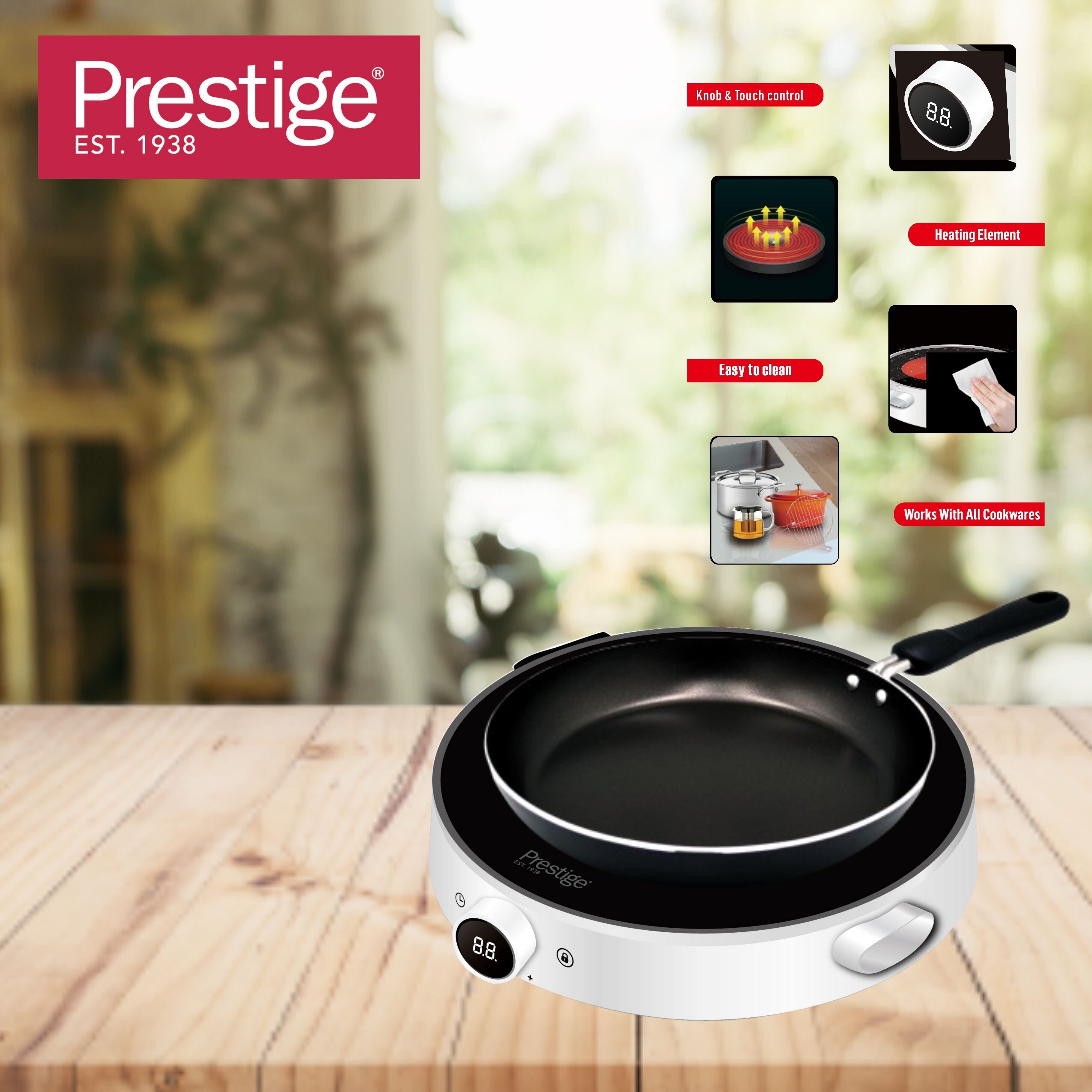 Prestige Single Infrared Cooker Round- 2000W | PR81537