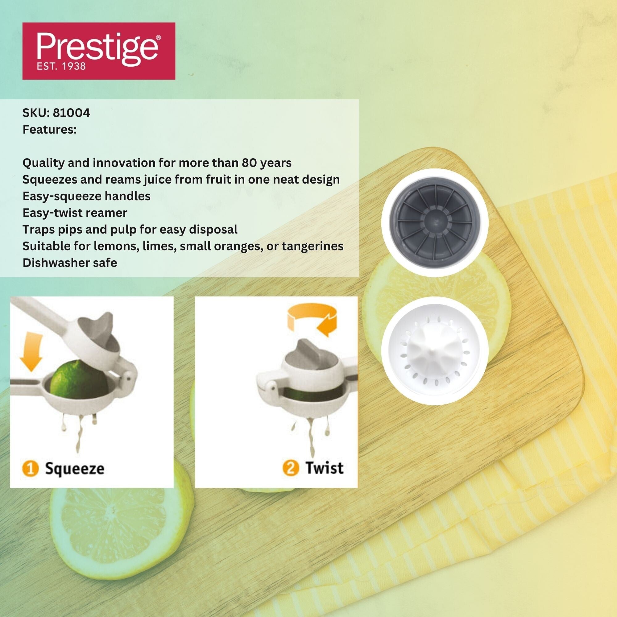 Prestige Dual Action Citrus Press / Lemon Squeezer | PR81004