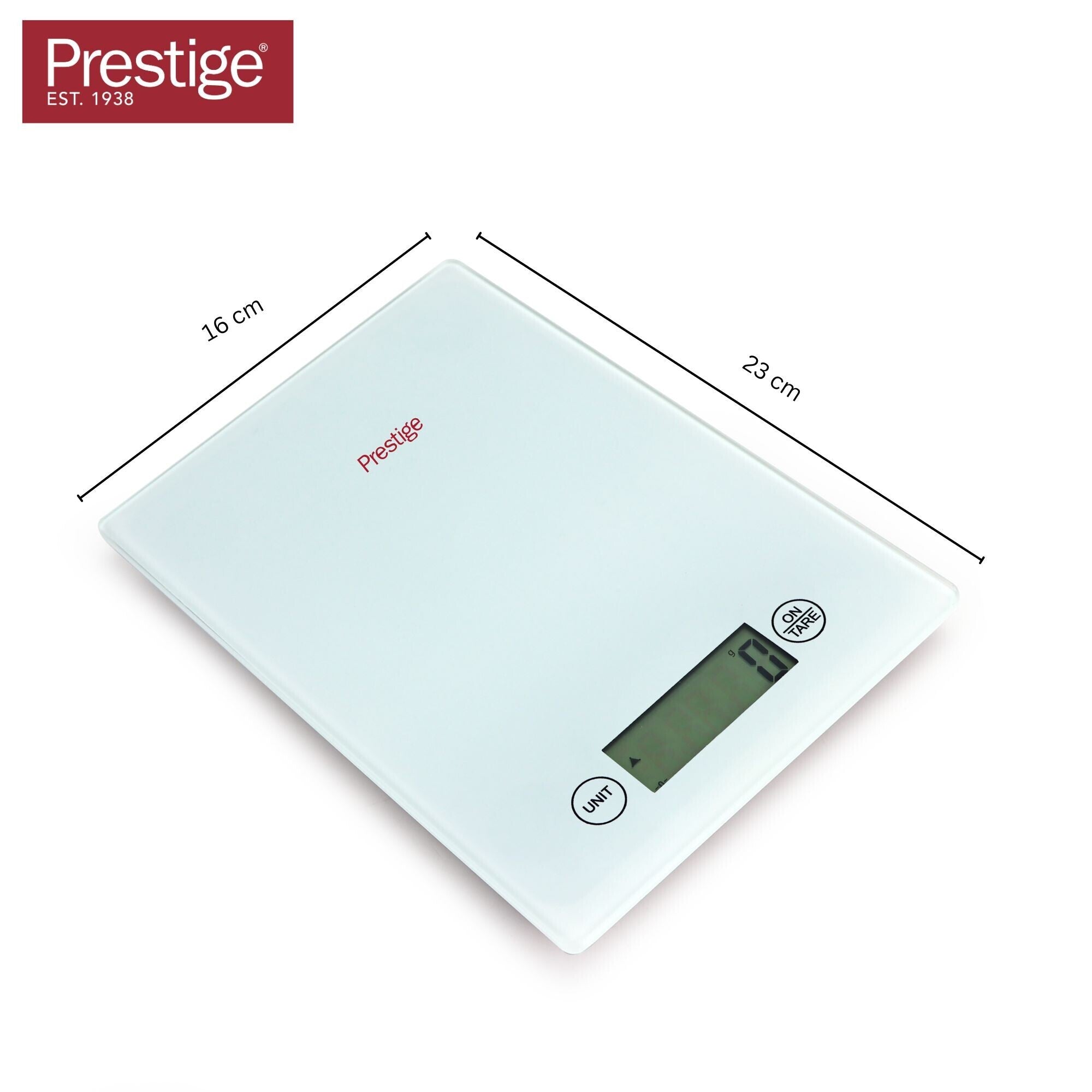 Prestige Digital Kitchen Scale LCD Display - White | PR81005