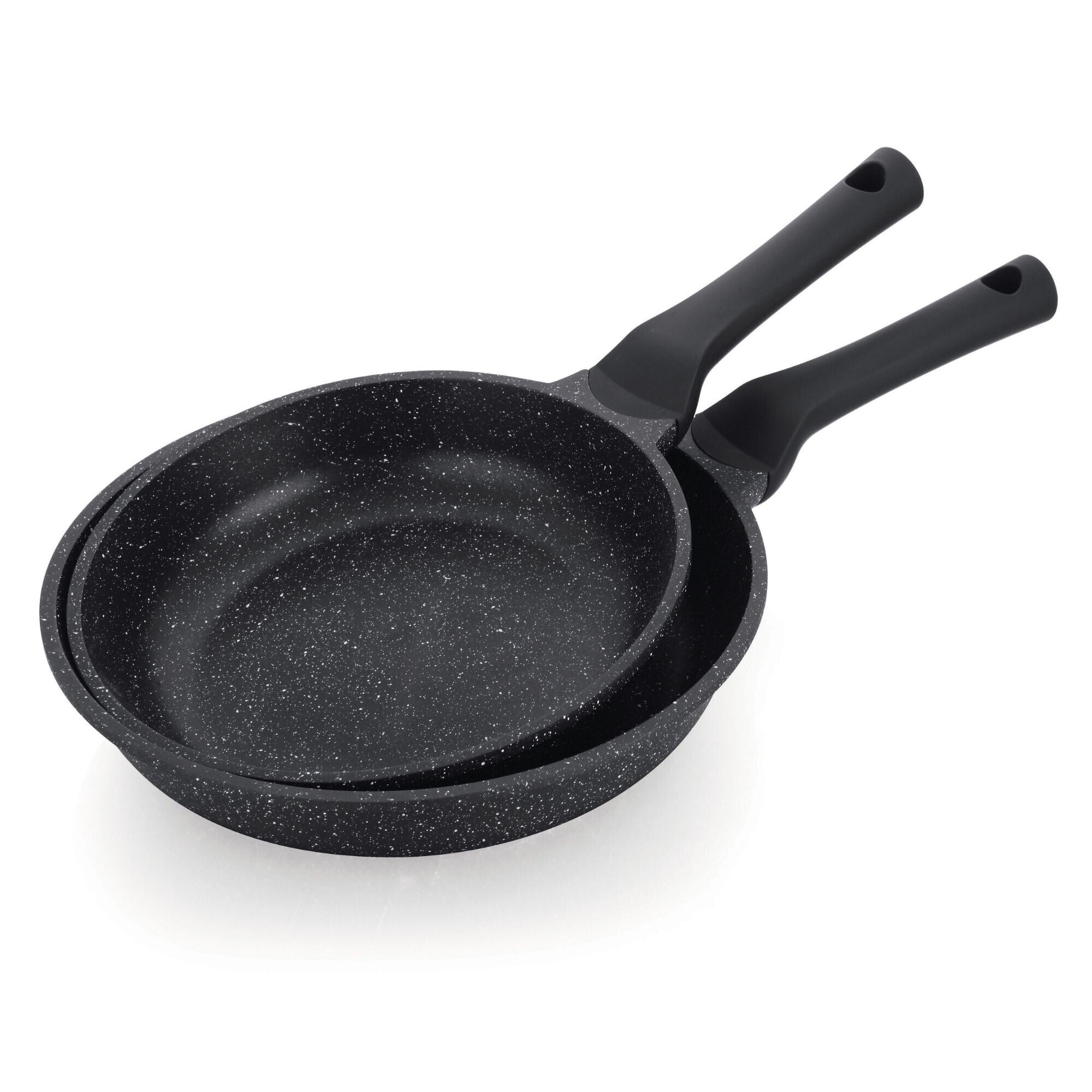 Prestige Essentials Nonstick Pots and Pans Set | Induction Cookware Set 11 Pieces | Non Stick Set Combo | Granite Cooking Set | Fry Pan Non Stick Combo Set | Black - PR80985