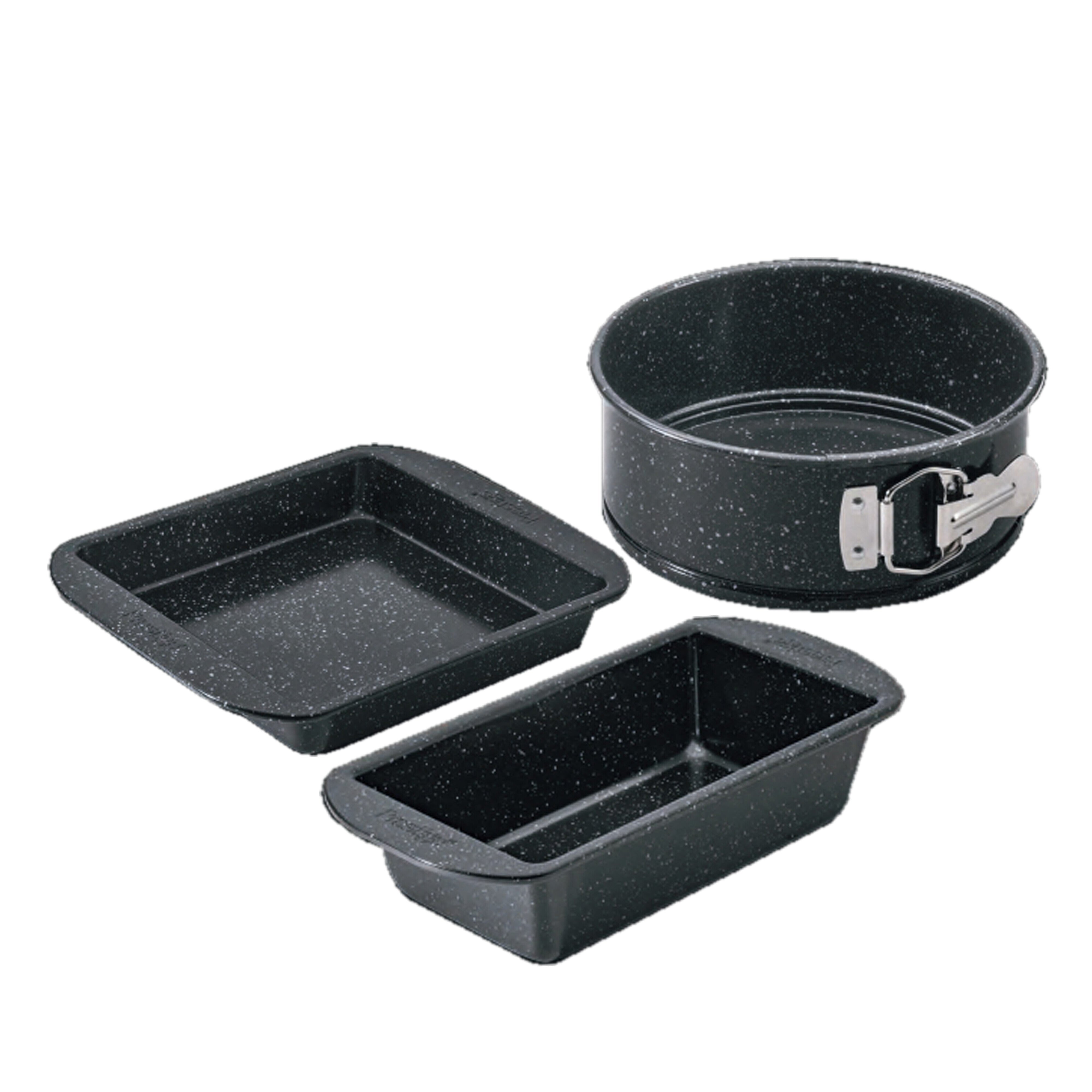 Prestige Granite 3Pcs Bakeware Set (23Cm Sq Cake Tin & 23Cm Loaf Tin / 18Cm Springform Cake Tin) | PR49078