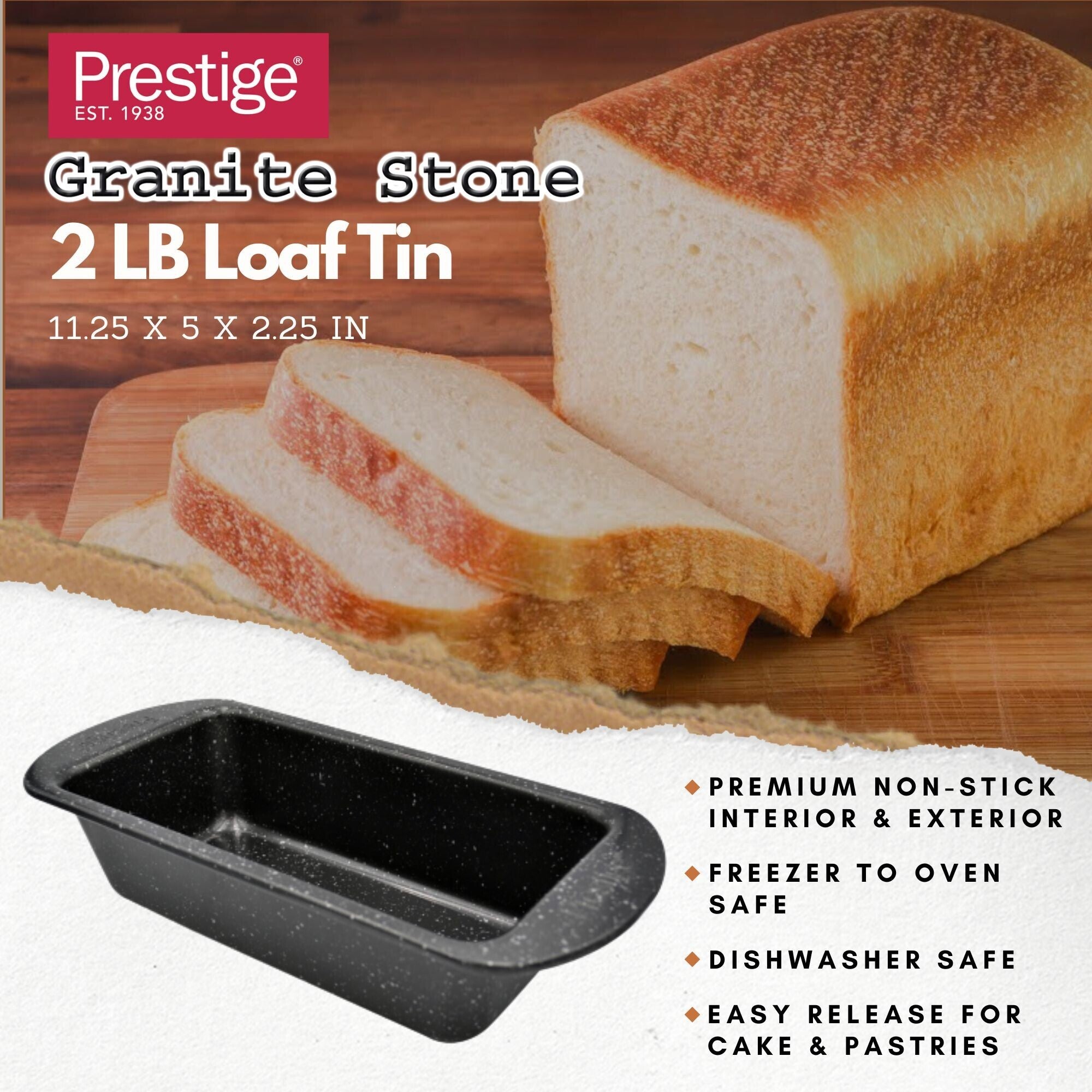 Prestige Granite Stone 2Lb Loaf Tin | PR48753