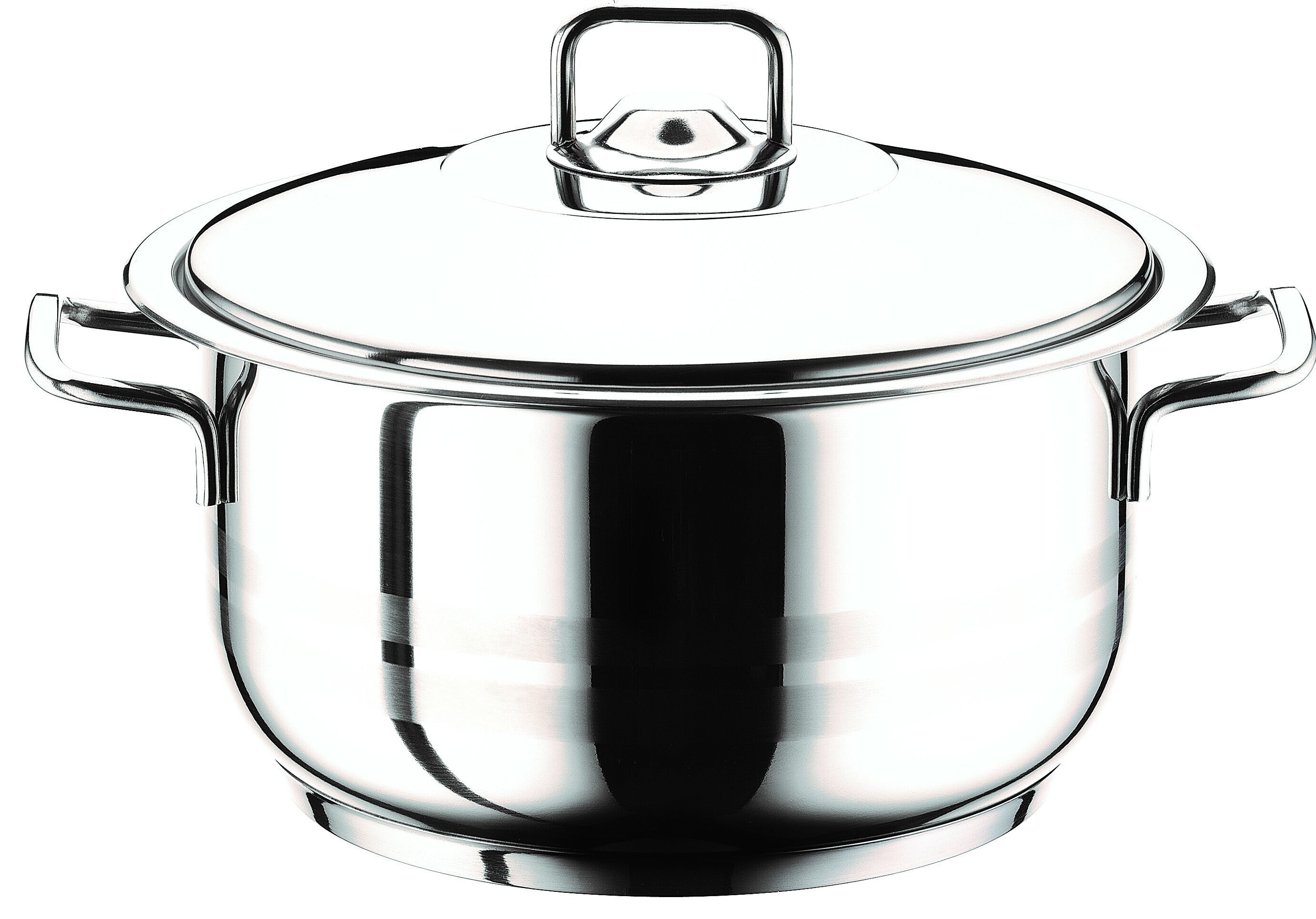 Prestige Infinity Stainless Steel Casserole with Glass Lid 28cm / 11 Ltr | Induction Compatible Covered Stockpot | Soup Pots | Silver - PR77379