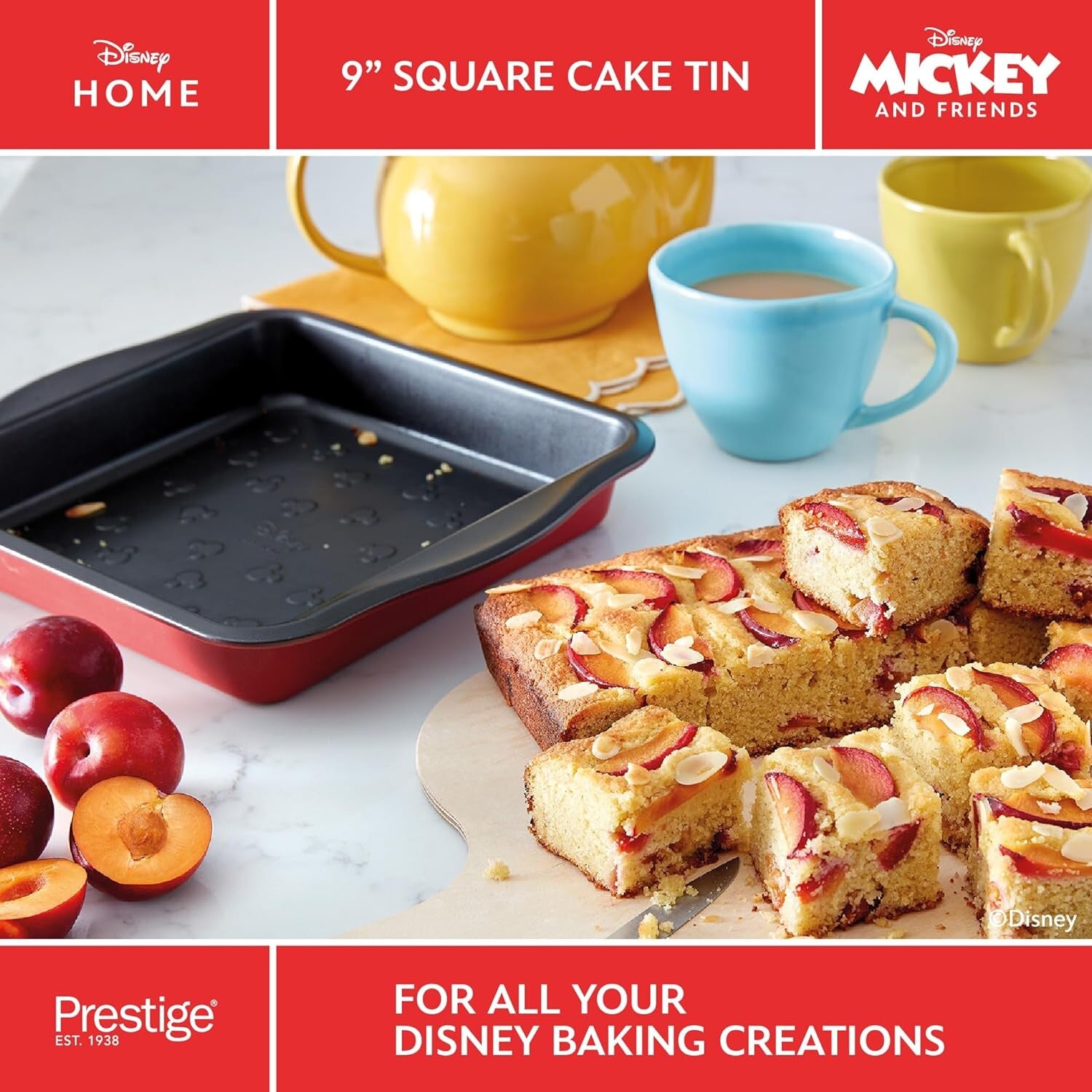 Prestige X Disney Bakeware Square Cake Tin 9" | PR48800