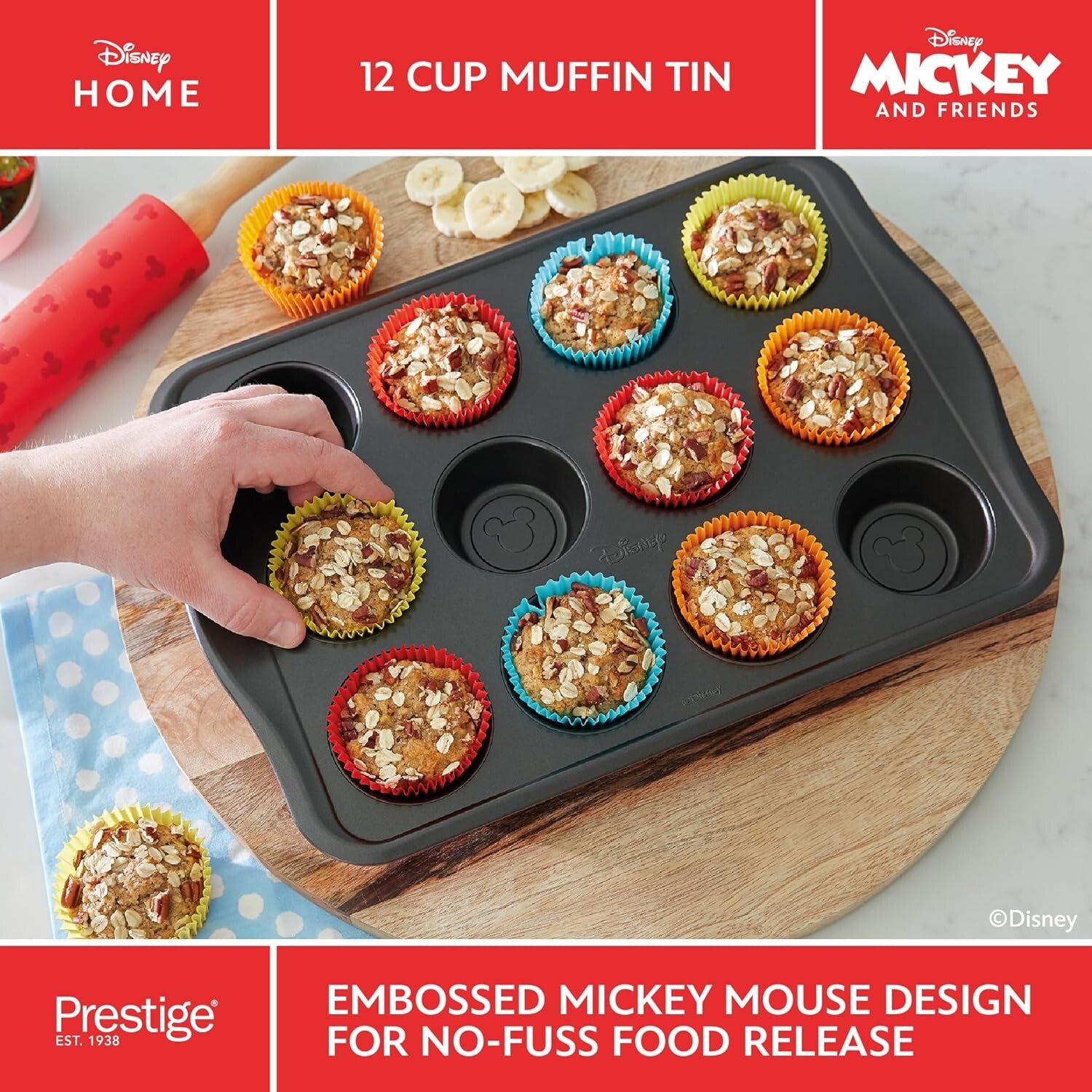 Prestige X Disney Bakeware Muffin Tin 12 Cup | PR48799