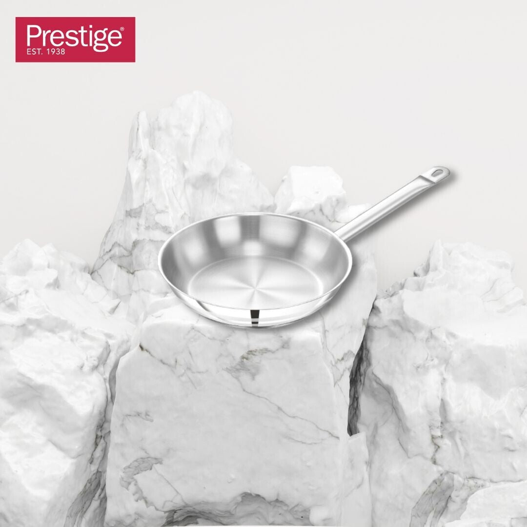 Prestige Stainless Steel 12Pc Cookware Set | Induction Bottom Pots and Pans Set | Cooking Combo Set Model- PR80981