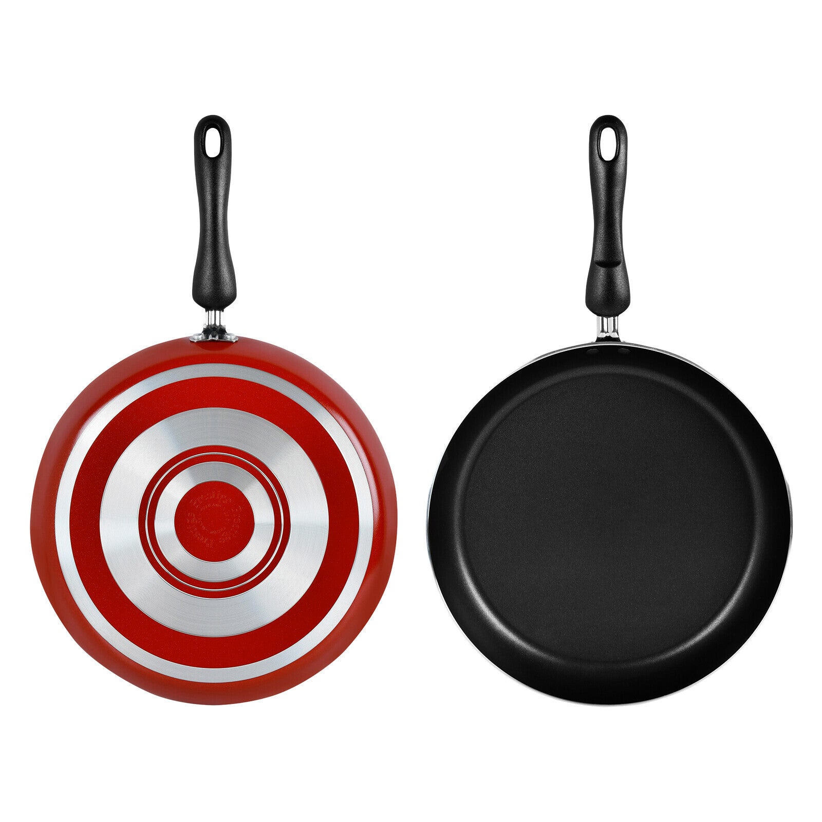 Prestige Classique Non-Stick Cookware Sets 17 Pcs | Aluminium Pots and Pans Set | Cooking Set with Glass lid | Soup Pts Set | Frying Pans Set | PR21822 - Red