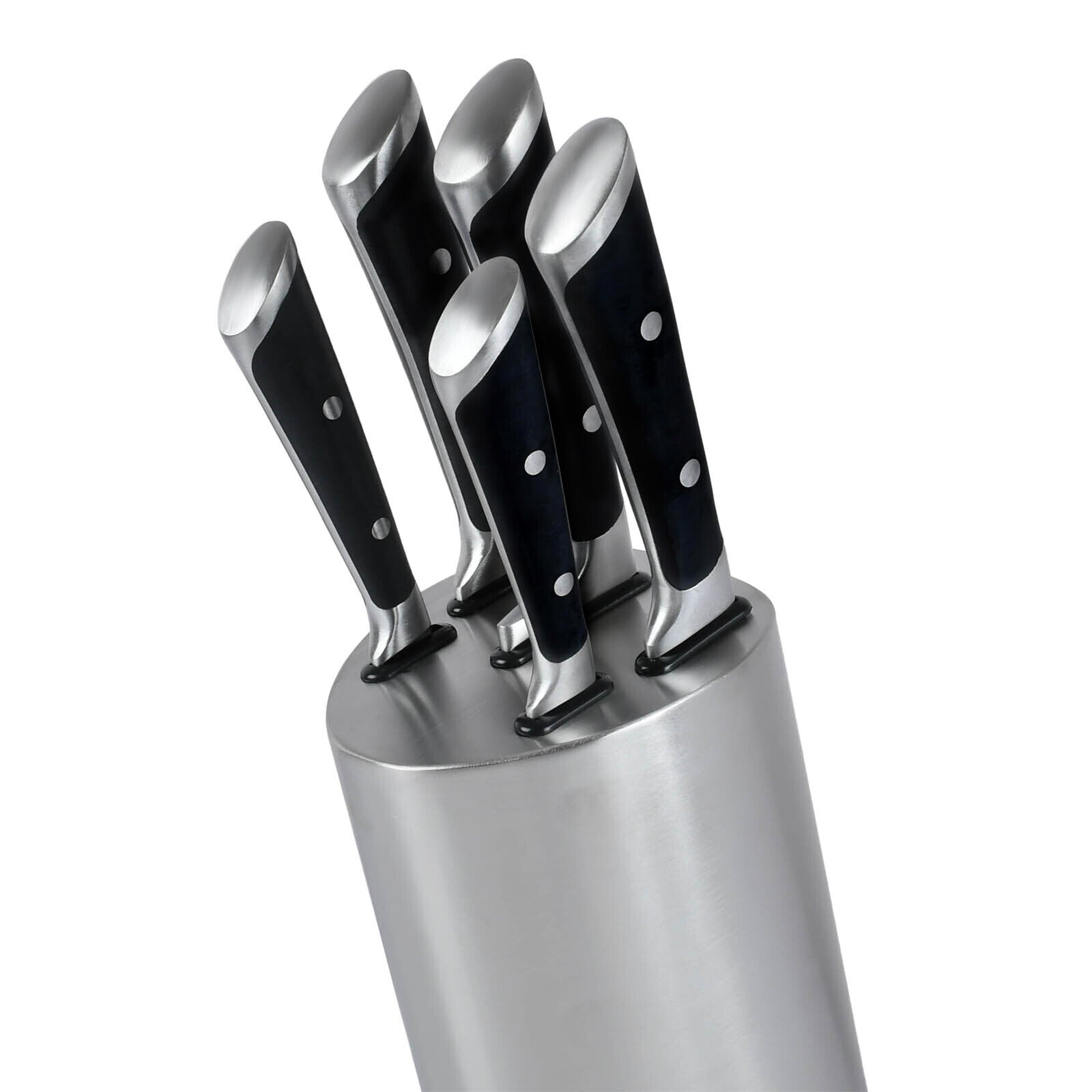 Prestige 5-Piece Knife Block Set | Stainless Steel Kitchen Knives with Storage Block | PR51375