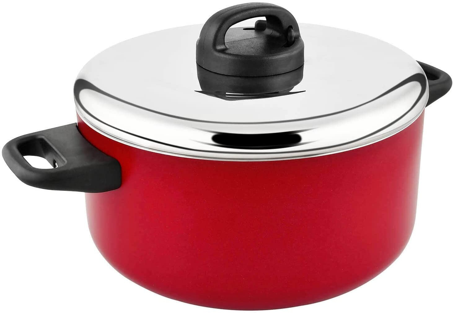 Prestige Classique Non-Stick Casserole 26 cm | 3X Ultra Tough Cooking Pot with Stainless Steel Lid | Red - PR15915