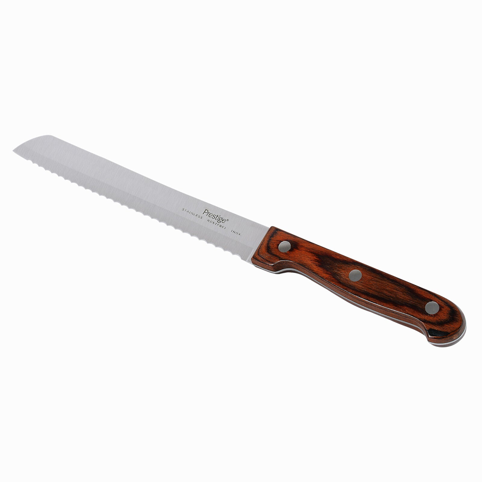 Prestige Classic Bread Knife 20cm | Wooden Handle Knife |Tough Hollow Ground Blades | PR1989