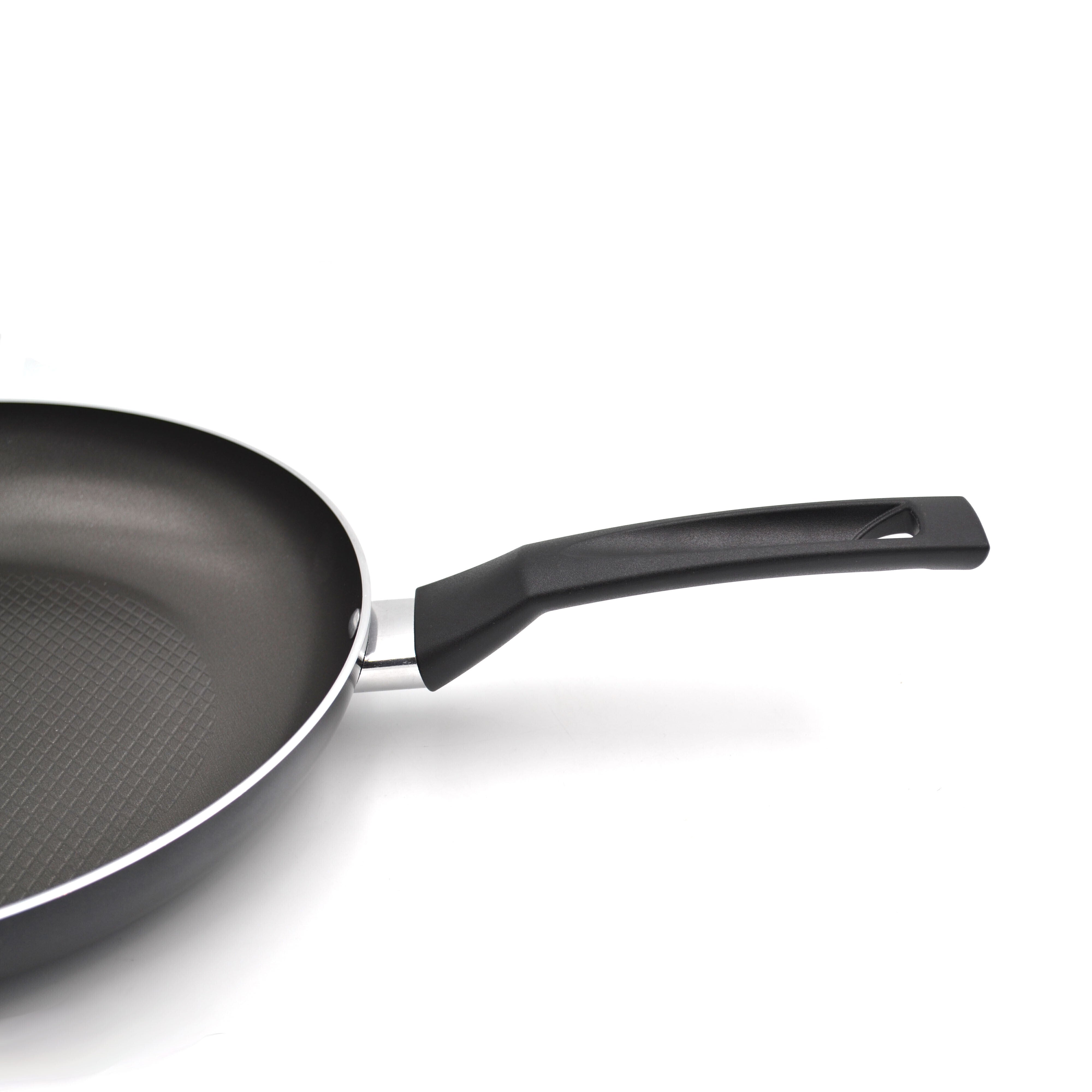Prestige Safecook Non-stick 18cm Open Frypan | Frying Pan Non-Stick | Dimple shield triple coated Pan - PR22087 - Black