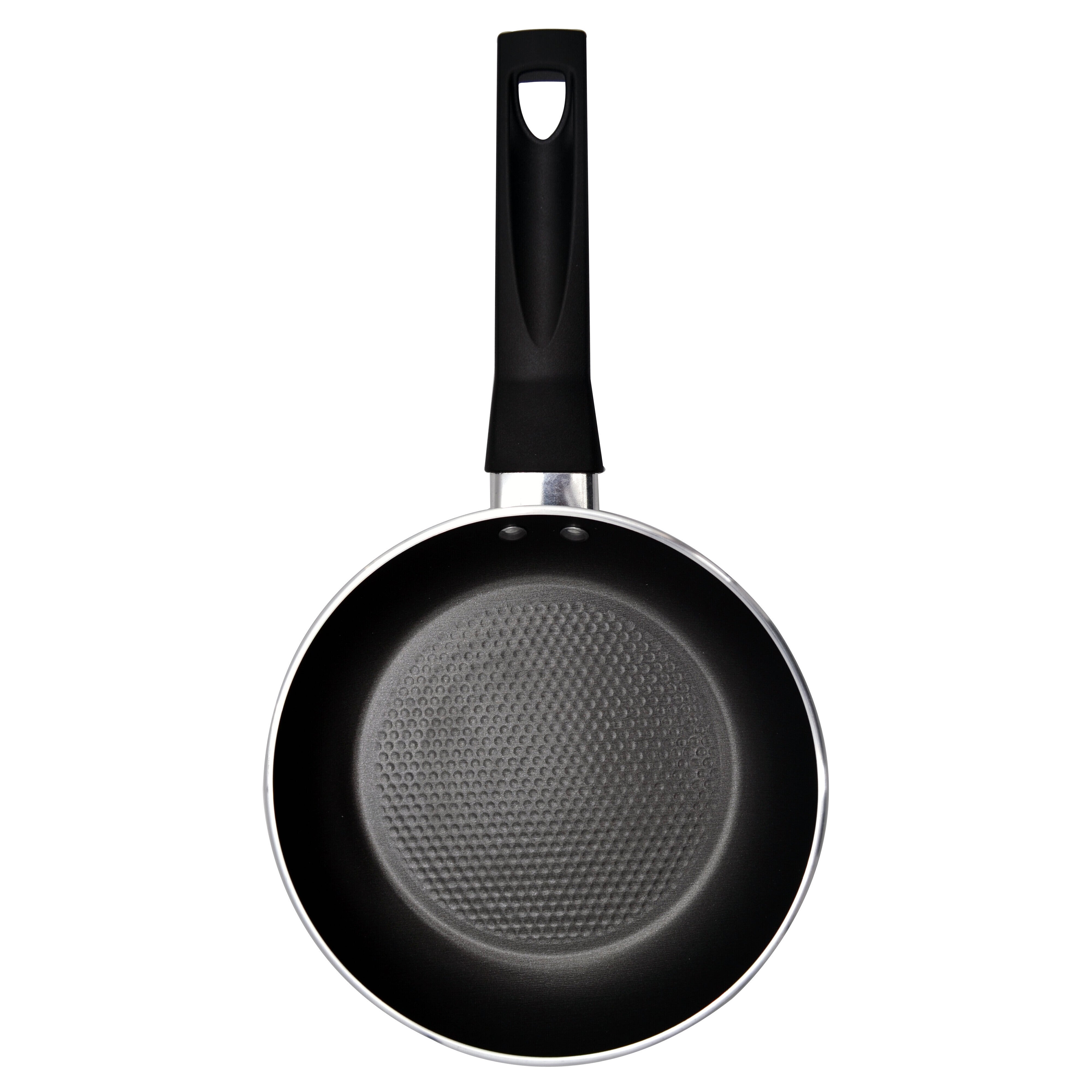 Prestige Safecook Non-stick 18cm Open Frypan | Frying Pan Non-Stick | Dimple shield triple coated Pan - PR22087 - Black