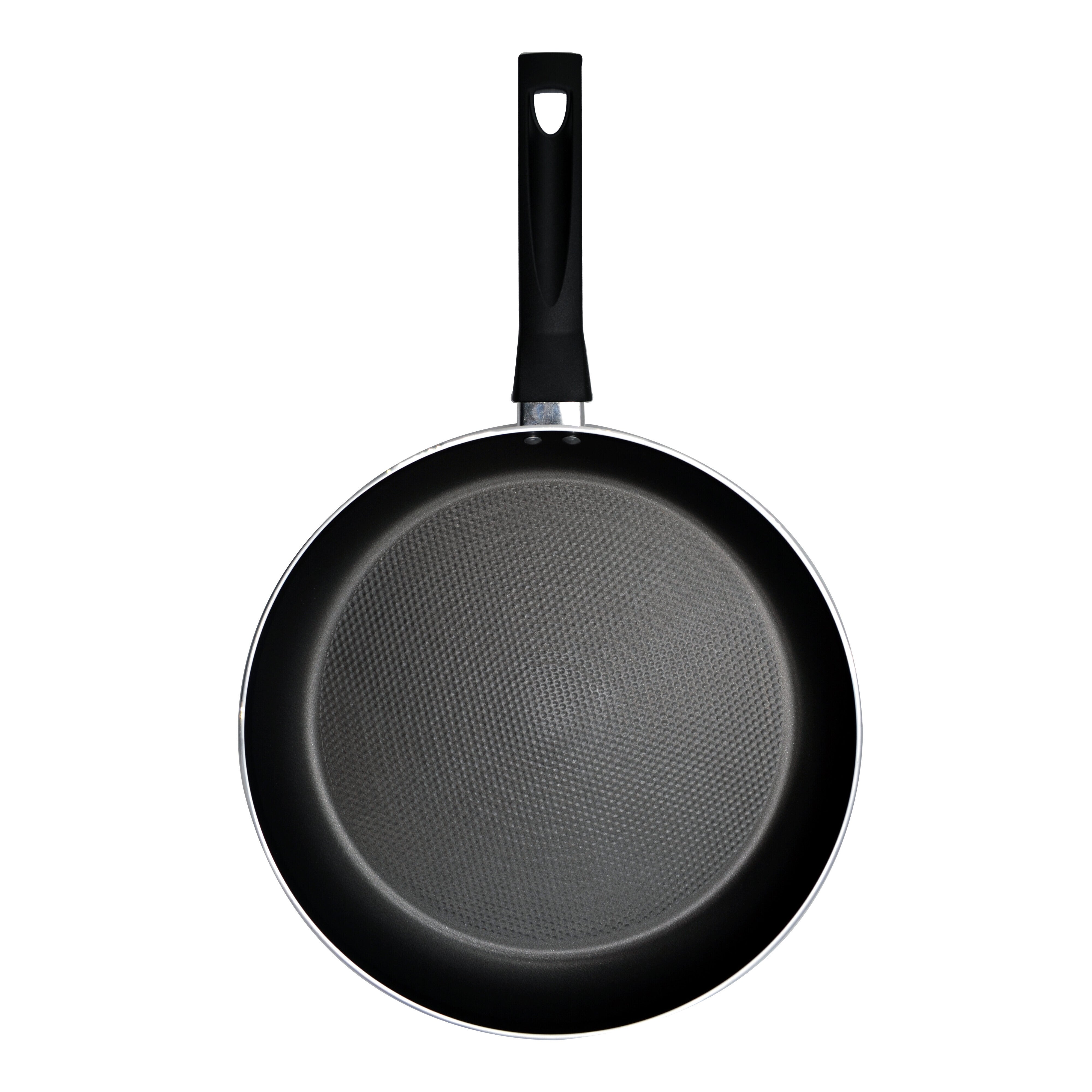 Prestige Safecook Non-stick 32cm Open Frypan | Frying Pan Non-Stick | Dimple shield triple coated Pan - PR22094 - Black