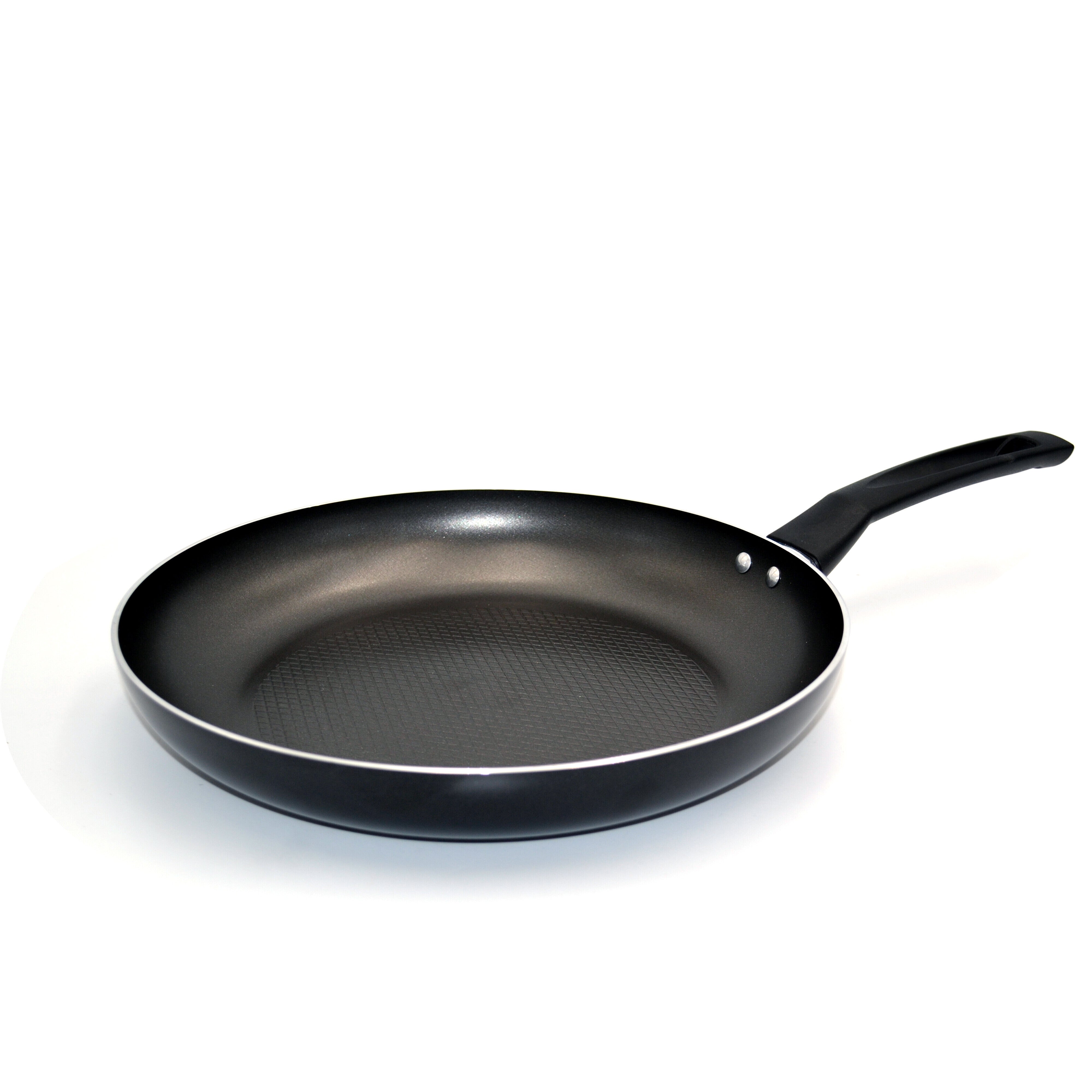 Prestige Safecook Non-stick 24cm Open Frypan | Induction Compatible Frying Pan Non-Stick | Diamond shield triple coated Pan - PR22090 - Black