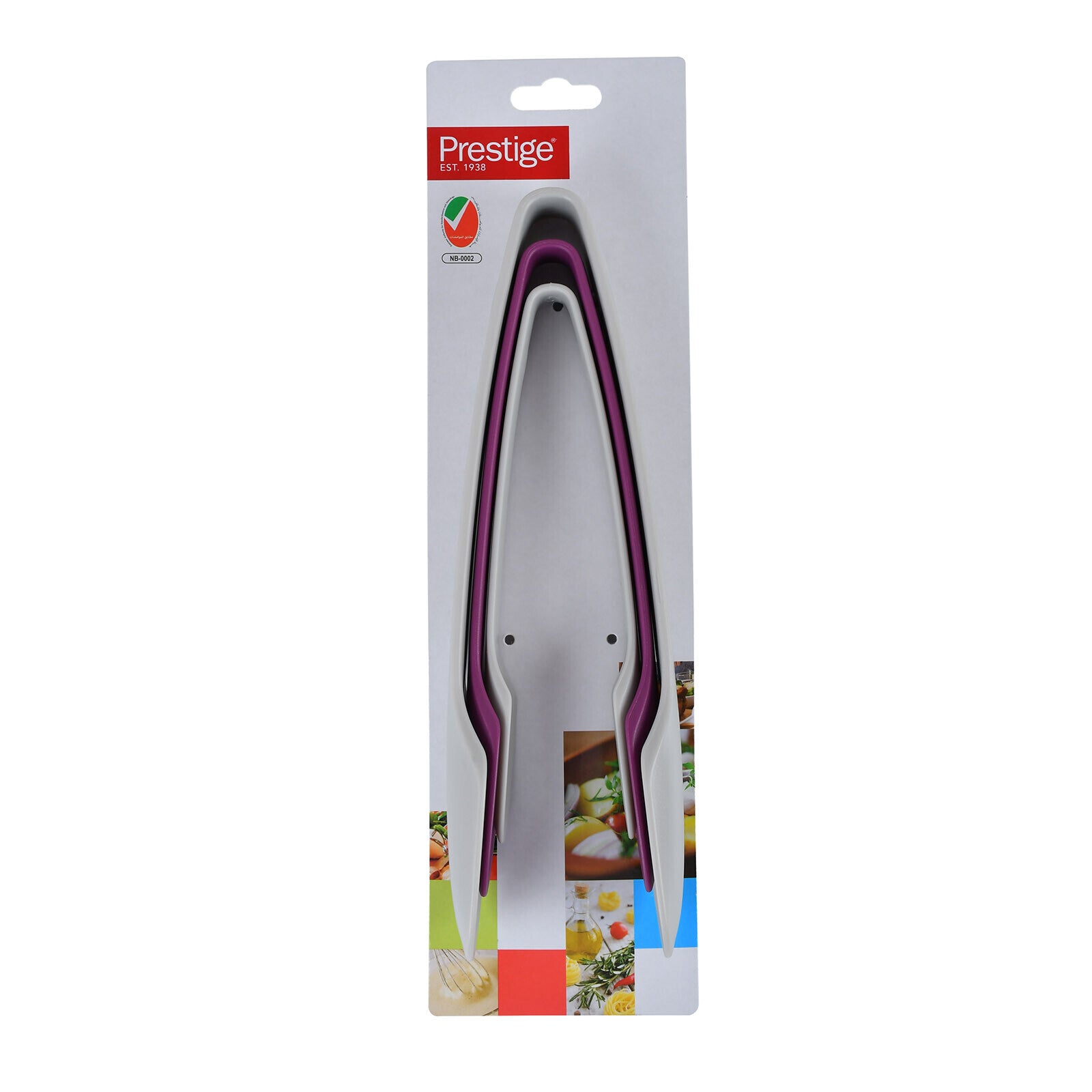 Prestige Food Tongs Set â 3 Pieces, Multicolour | Heat-Resistant & Durable Grip Tongs for Cooking & Serving | PR48127