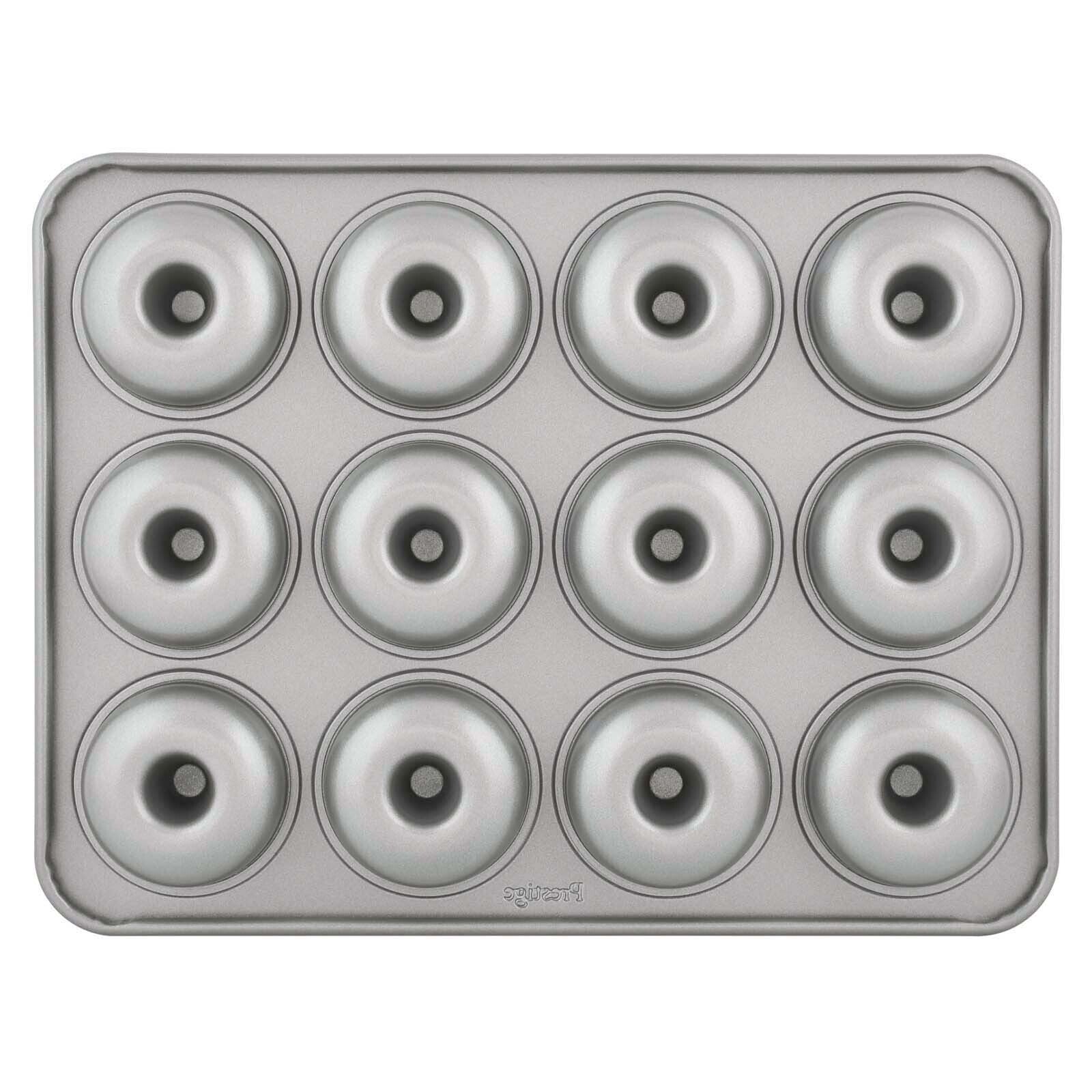 Prestige Mini Donut Pan | Non-Stick Baking Pan with 12 Cup | Donut Baking Tray | Grey - PR218616