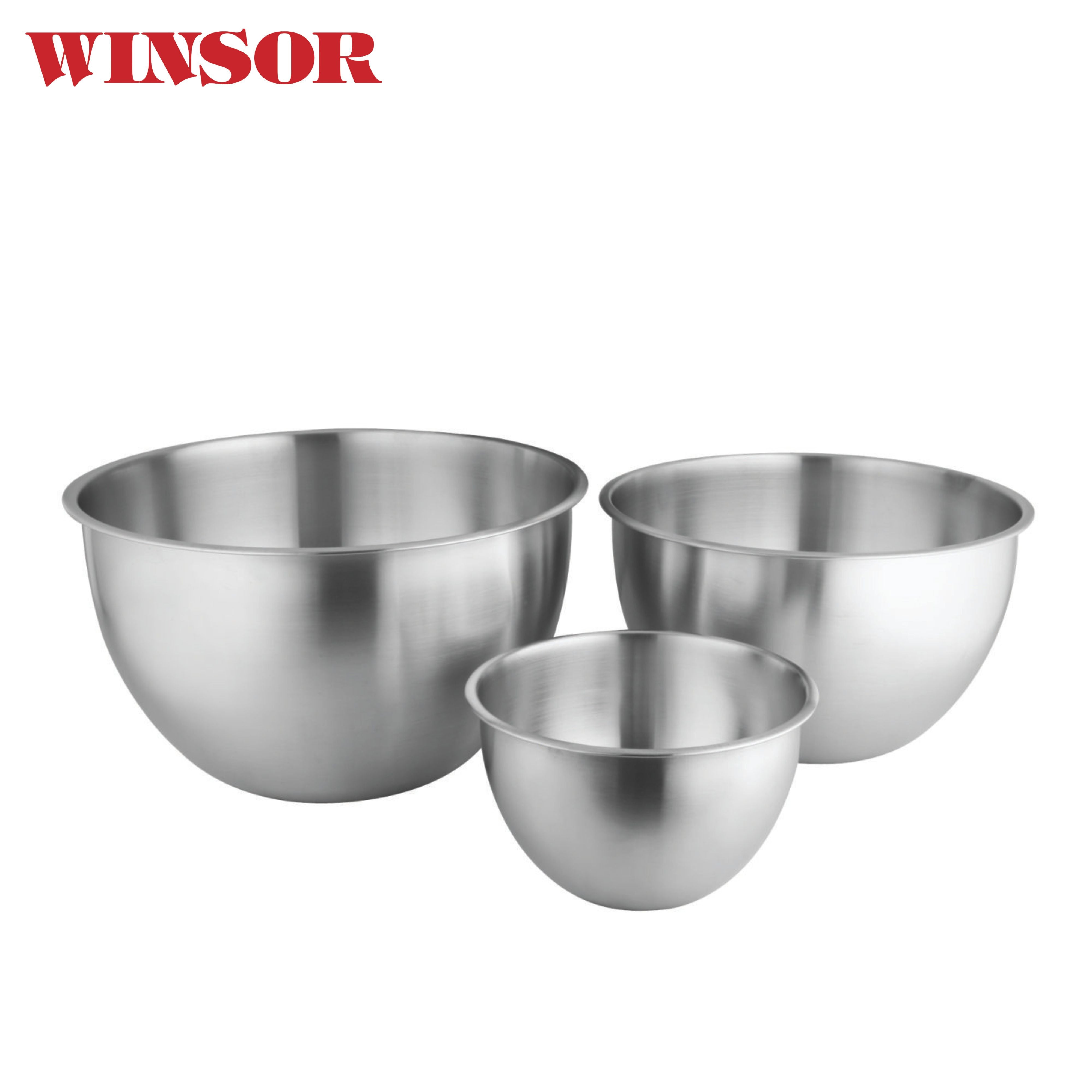 Winsor 3 Pc Mixing Bowl Set (17 Cm, 21 Cm, 25 Cm) | WR80835