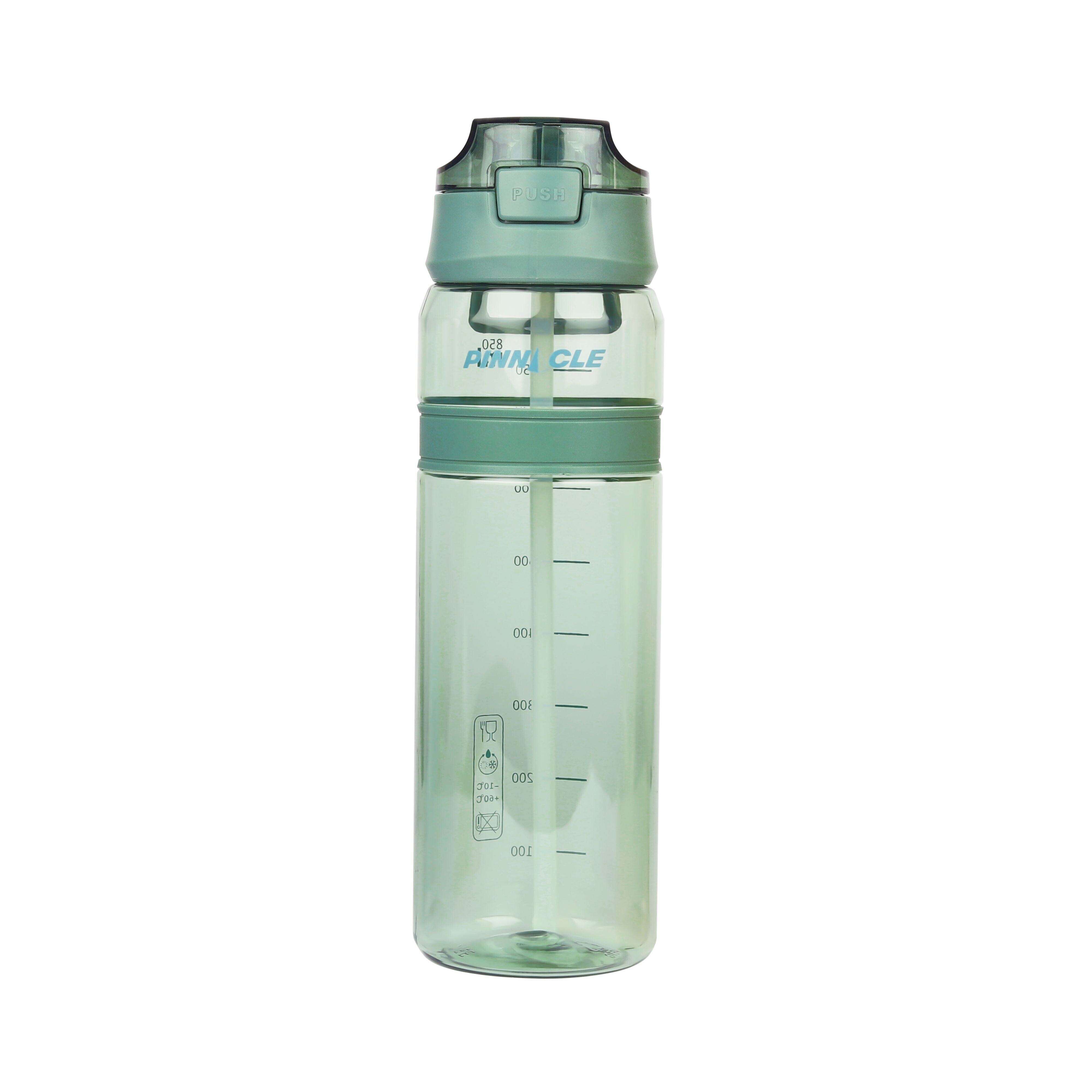 Winsor Pinnacle Quench Hydration Bottle (700ML,Green) |Motivational Water Bottle with Sipper, One-Handed Operation, Hydration Tracker & Flip Top Lid | Ideal for School, Office, Sport, College, Home,Travel