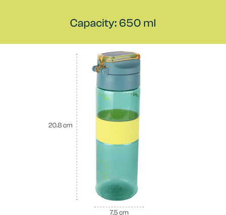 Winsor Pinnacle Pulse Hydration Bottle (850ML,Blue) | Motivational Water Bottle with One Hand Operation, Hydration Tracker & Flip Top Lid | BPA Free | Ideal for School, Office, Sport, College, Home.