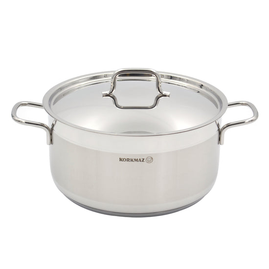 Korkmaz Alfa Stainless Steel Casserole Pot 28X14 Cm / 8.5 L.
| KA1028