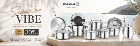Stainless Steel Cookware Sets UAE | Korkmaz & Prestige | Induction Compatible Cookware | Elementme