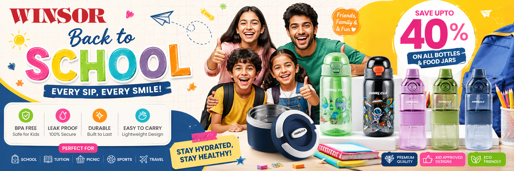 UAE back to school sale UAE school essentials UAE kids school accessories UAE lunch box for kids UAE water bottle for school UAE school supplies online UAE kids products online Dubai school bags and accessories UAE student essentials UAE