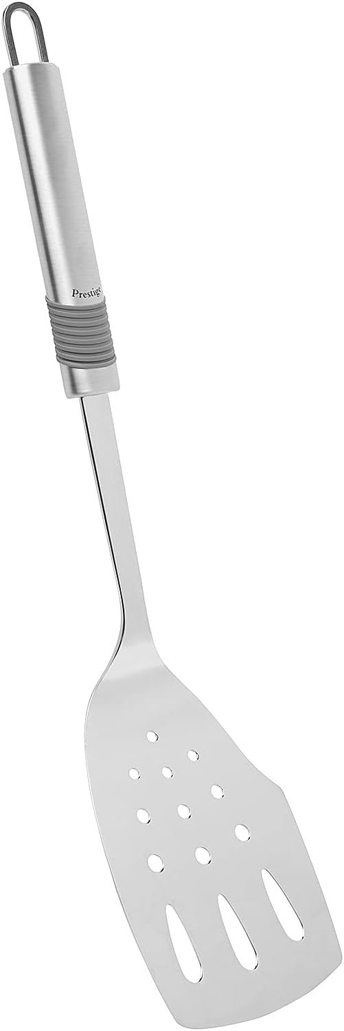 Prestige Progrip Steel Kitchen Utensils Set with Stand | Nonstick Stainless Steel Cooking Utensils Set | Kitchen Accessories | PR55185