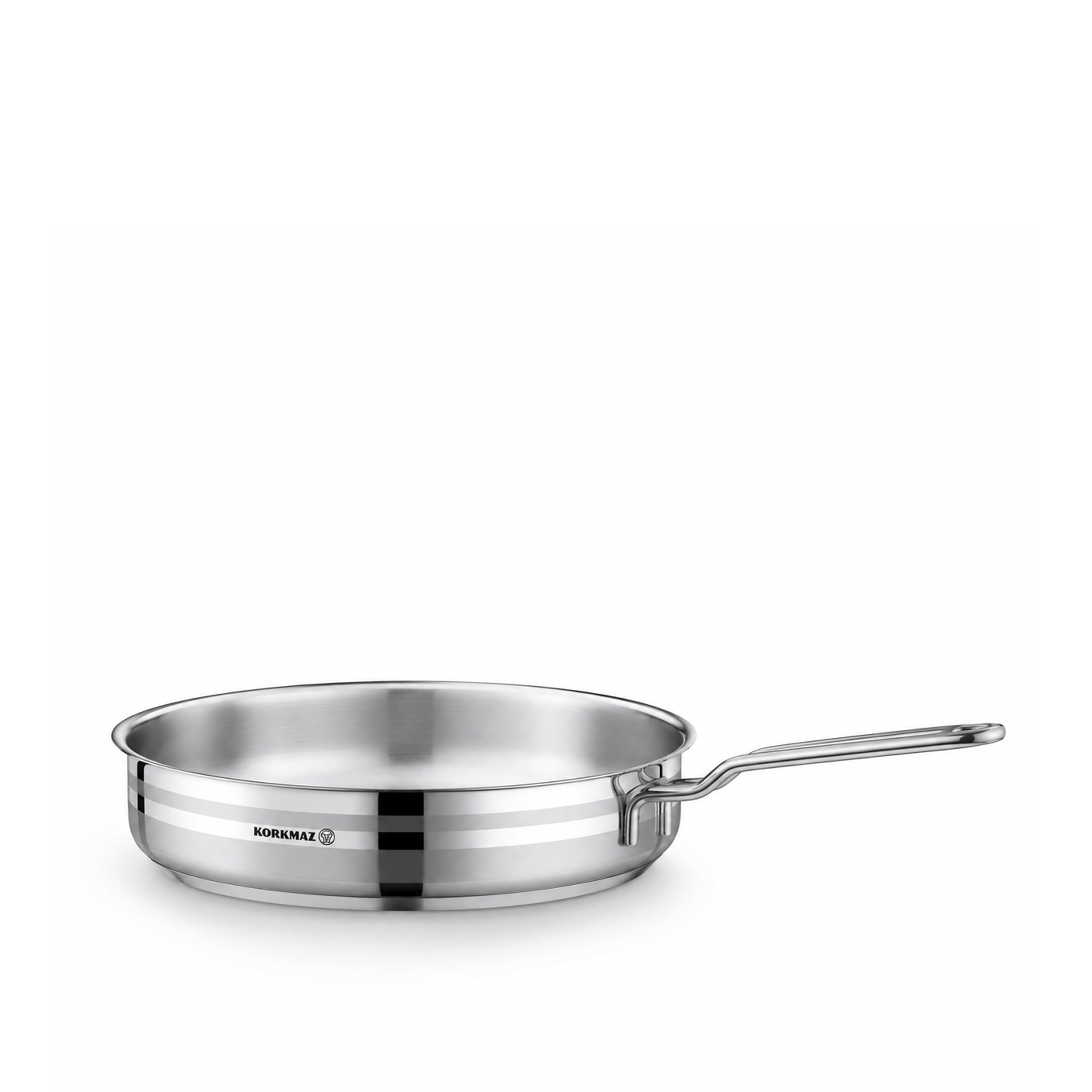 Korkmaz Astron 7 Pcs Cookware Set | Stainless Steel Pots and Pans Set | Inductions Compatible Tri-Ply Bottom Cooking Set | Silver - KA2054