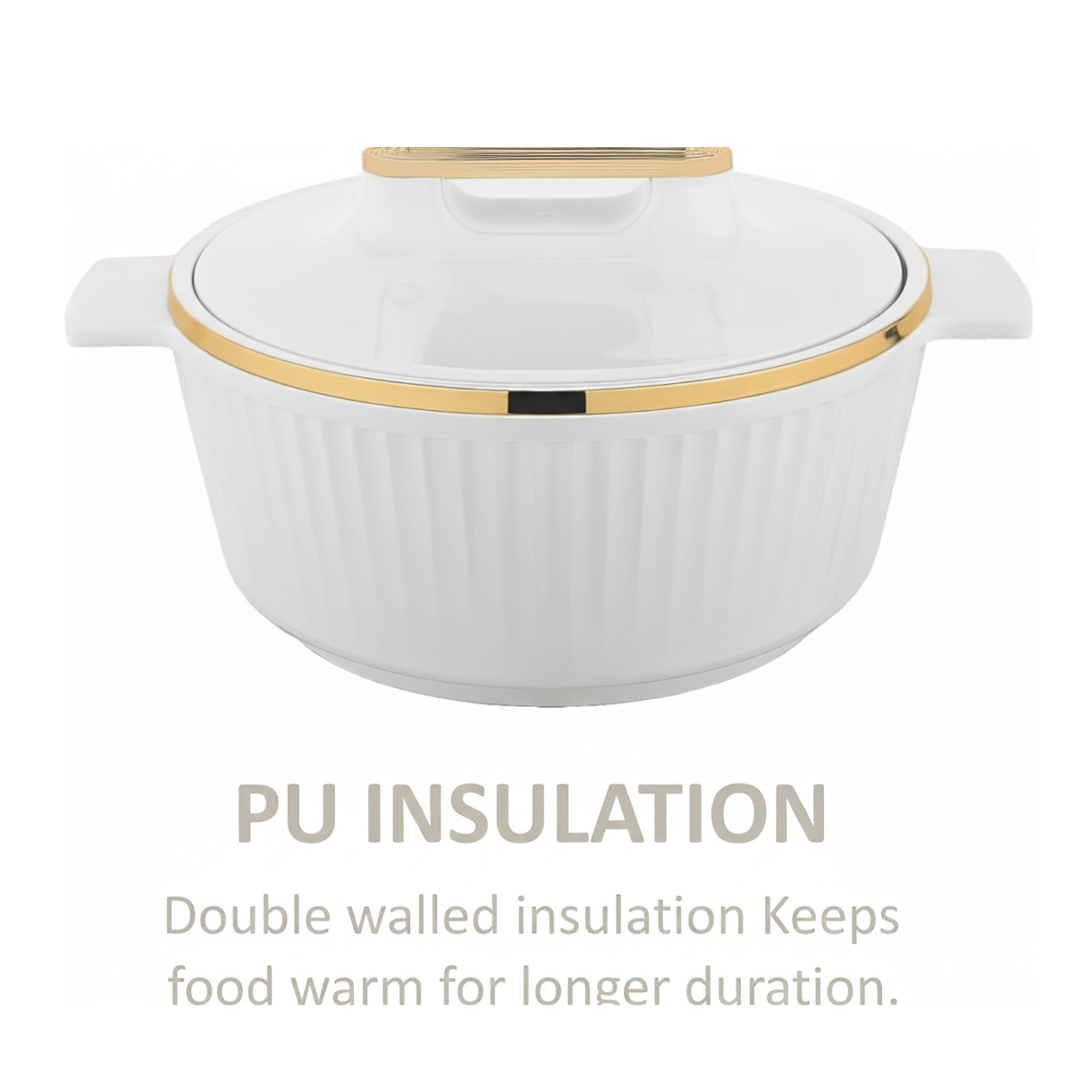 Asian Fancy Insulated Casserole Dlx 2500 Ml - White | AF2090W