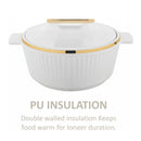 Asian Fancy Insulated Casserole Dlx 1500 Ml - White | AF2091W