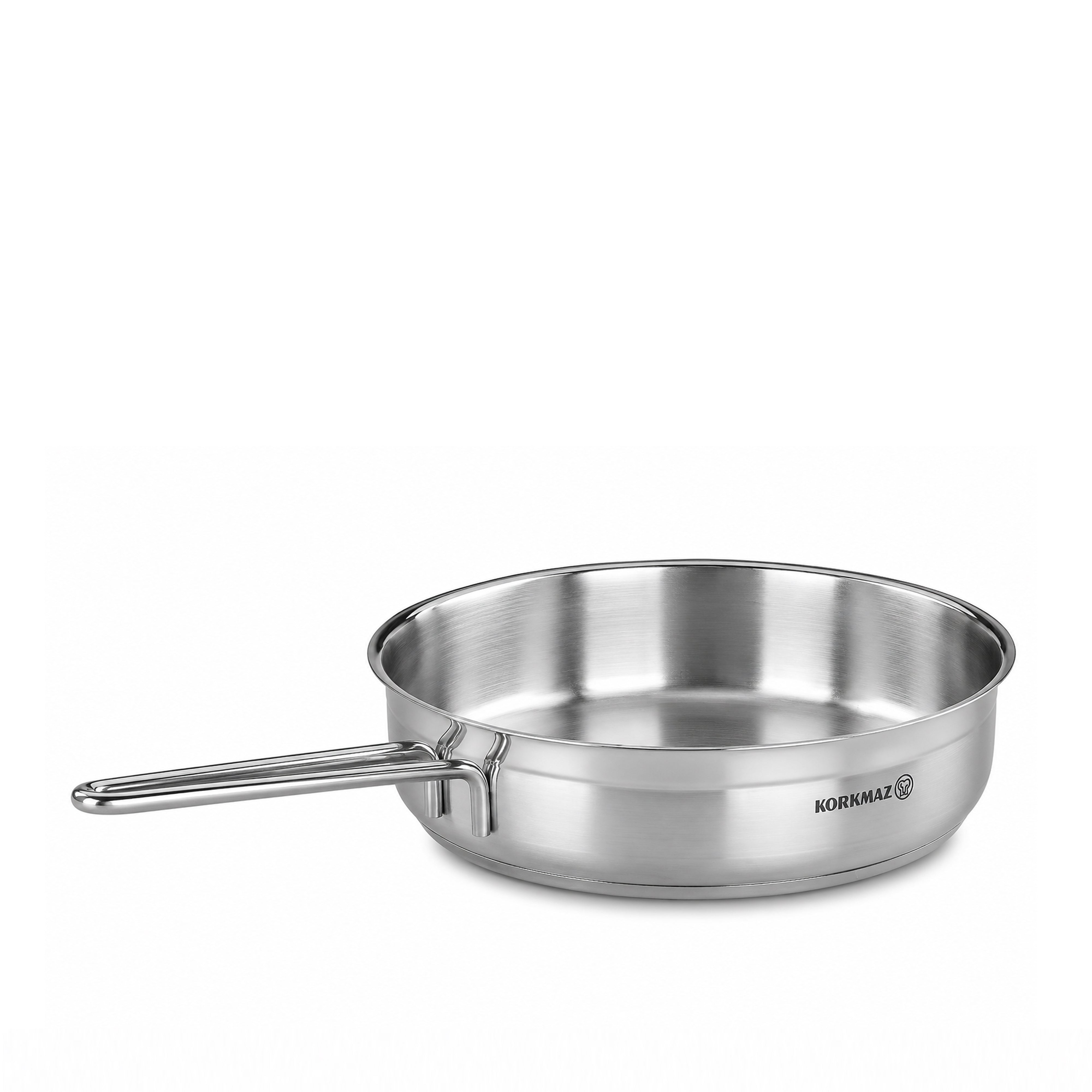 Korkmaz Alfa XL 11 Pieces Stainless Steel Cookware Set | Induction Compatible Tri-Ply Bottom Pots and Pans Set | Silver -KA1641