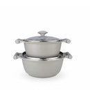 Prestige Essentials 9-Piece Grey Granite Cookware Set  | Non-Stick Pots and Pans Set | Induction Compatible Cooking Set |  PR80976