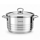 Korkmaz Astra 11 Pcs Stainless Steel Cookware Set | Turkish Induction Compatible Tri-Ply Bottom Pots and Pans Set | Silver KA1090