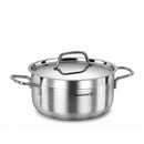 Korkmaz Alfa XL 11 Pieces Stainless Steel Cookware Set | Induction Compatible Tri-Ply Bottom Pots and Pans Set | Silver -KA1641