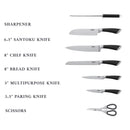 Prestige 8-Piece Stainless Steel Knife Block Set | Knife set with stand | PR50552