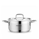 Korkmaz Alfaron 7 Pcs Stainless Steel Cookware Set | Industion Compatible Tri-Ply Bottom Pots and Pans Set | Silver - KA1954