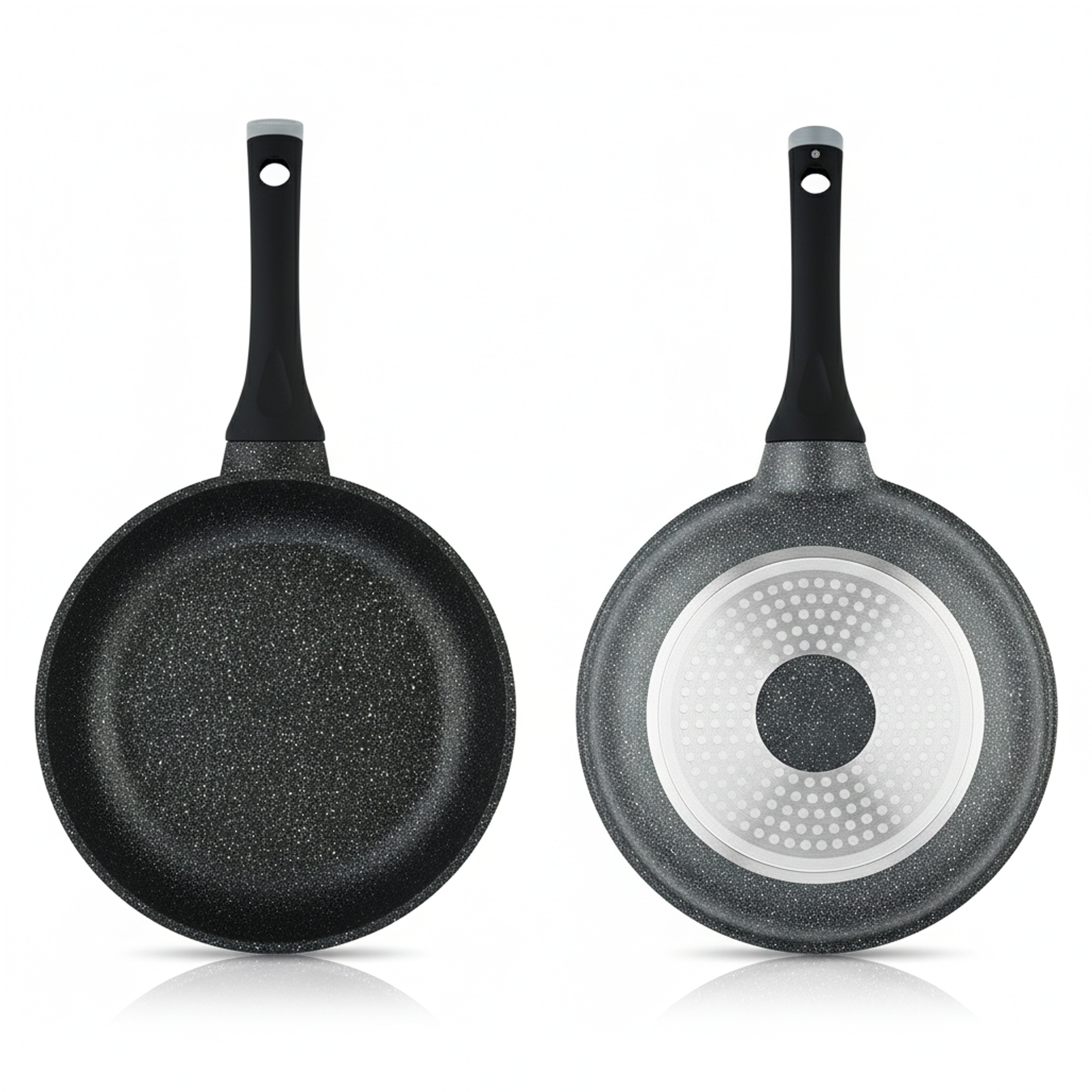 Prestige Essentials 9pcs Pots and Pans Set | Nonstick Cookware Sets | Granite Pots Set | Kitchen Induction Pots and Pans Cooking Sets | Pan Sets for Cooking | Black - PR80989