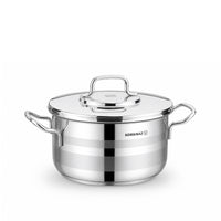 Korkmaz Astra 9 Pcs Stainless Steel Cookware Set | Stainless Steel Pots and Pans Set | Induction Compatible Tri-Ply Bottom Pots and Pans Set - KA2050